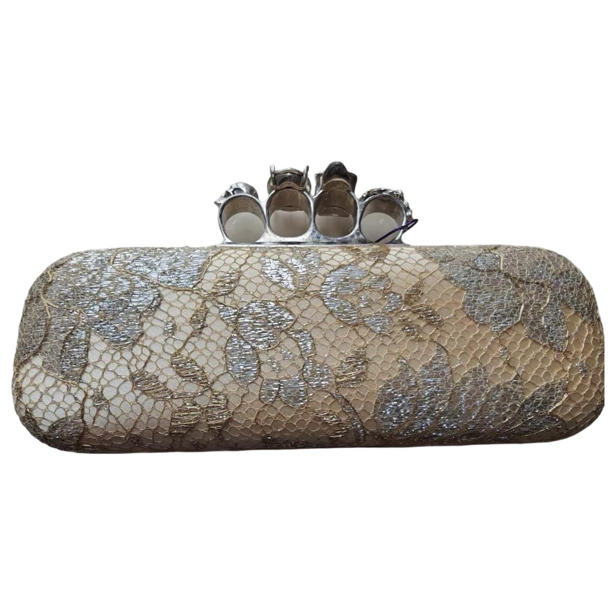Knuckle silk clutch bag