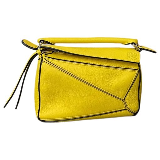 Puzzle leather handbag