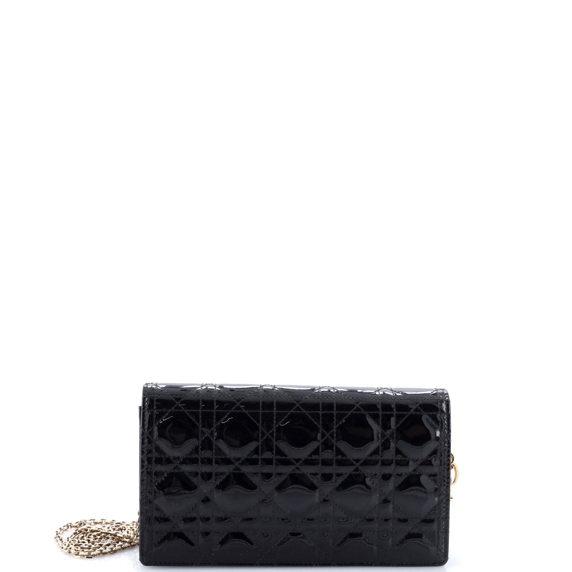 Dior Lady Dior Clutch on Chain Cannage Quilt Patent
