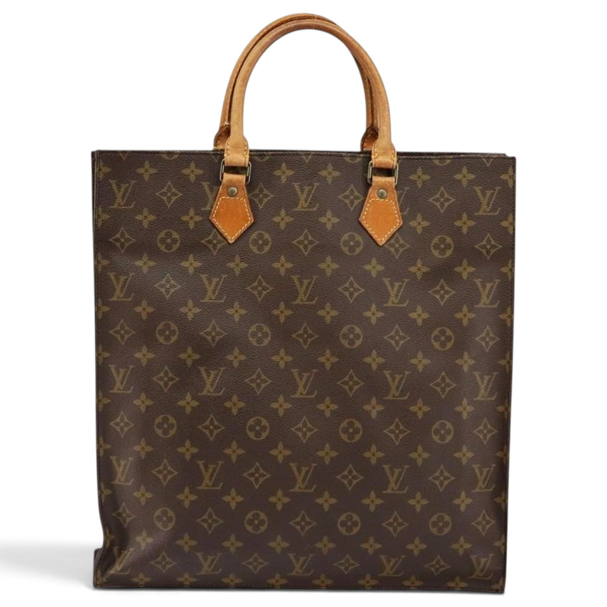 Plat leather handbag
