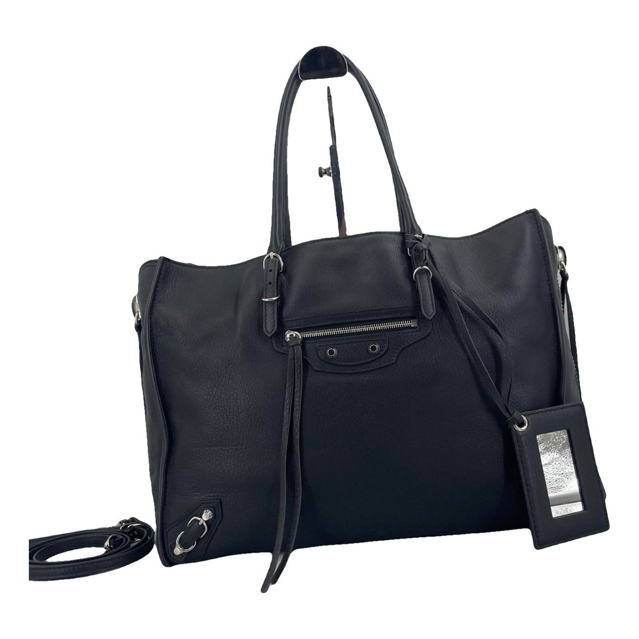 Papier leather handbag