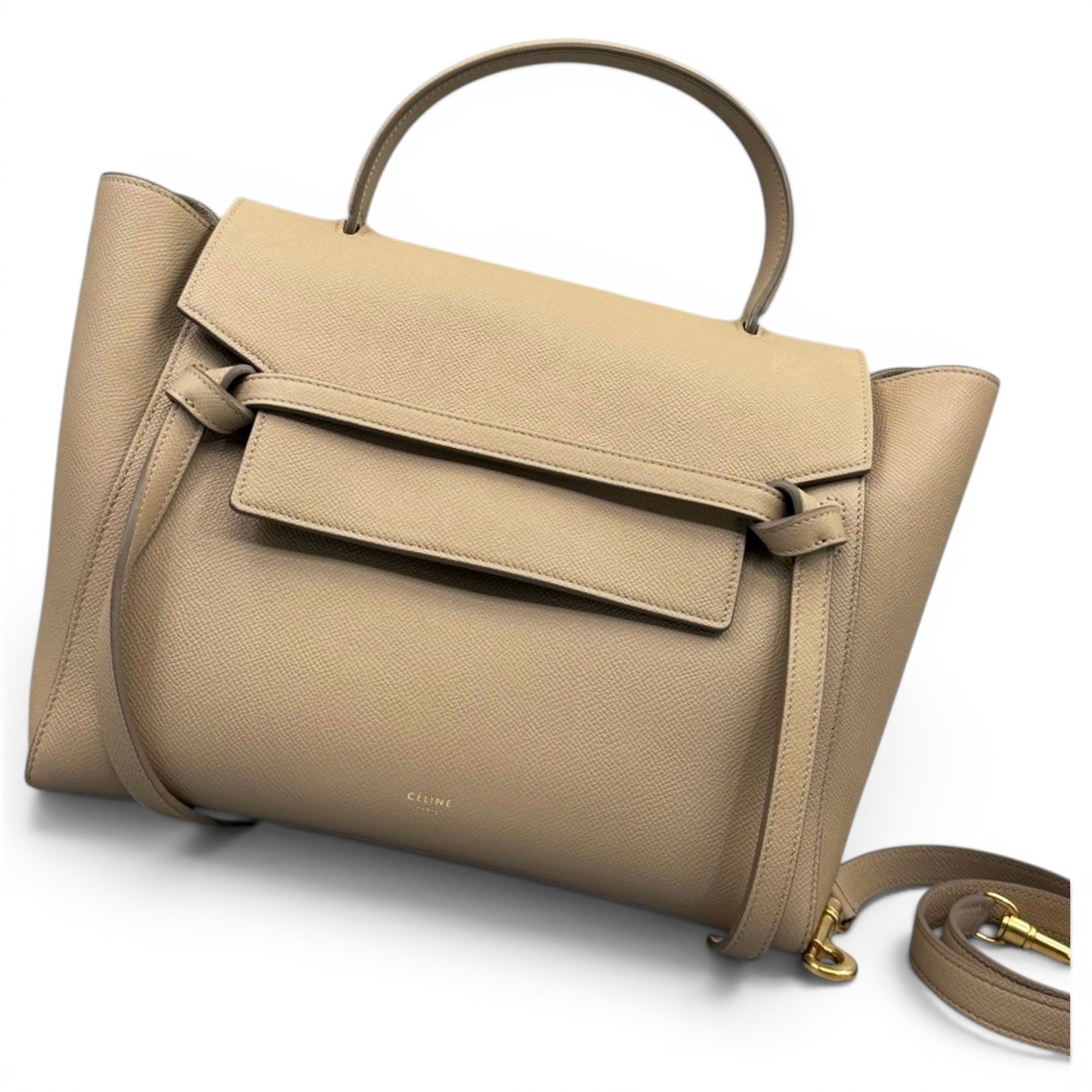 Belt leather handbag