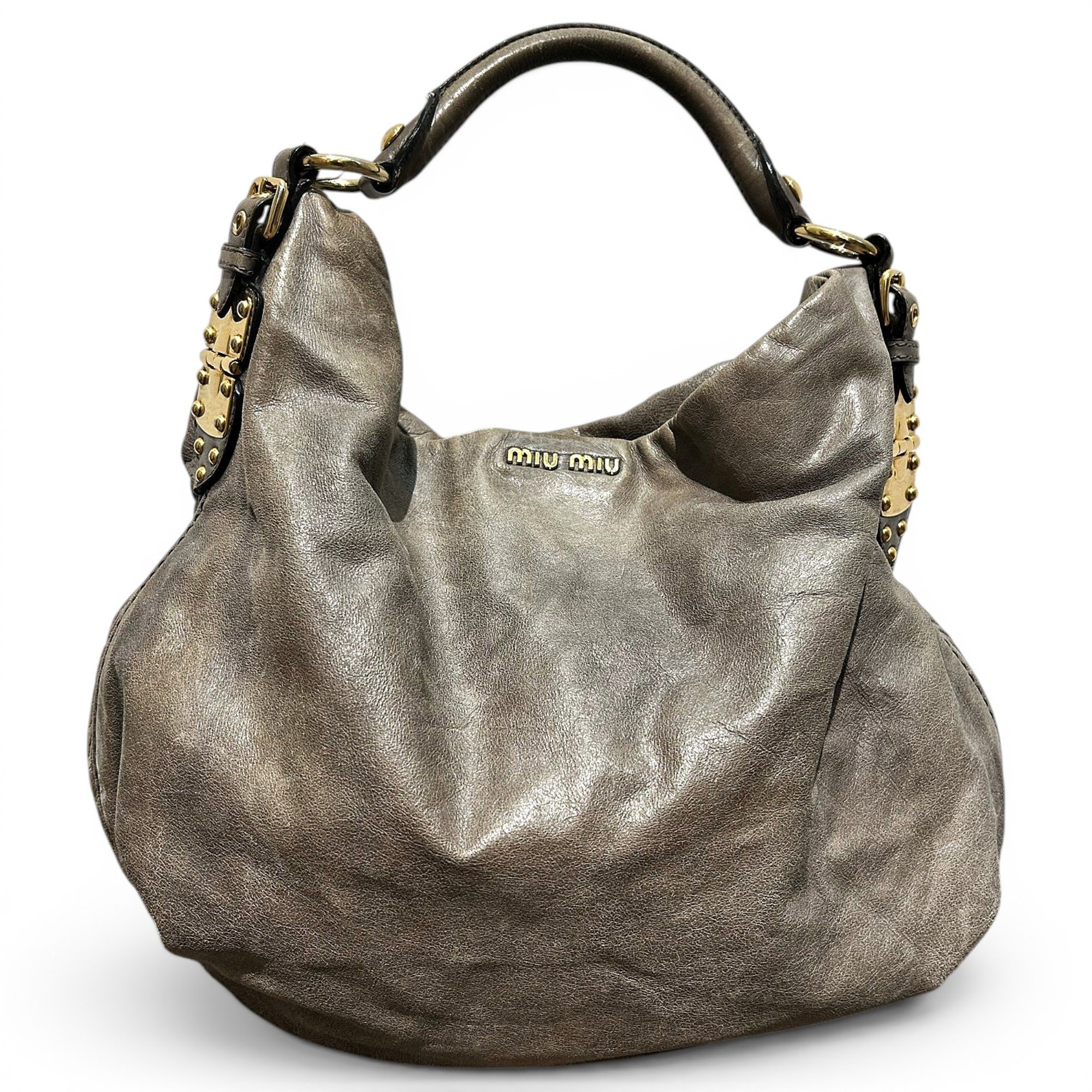Coffer leather handbag