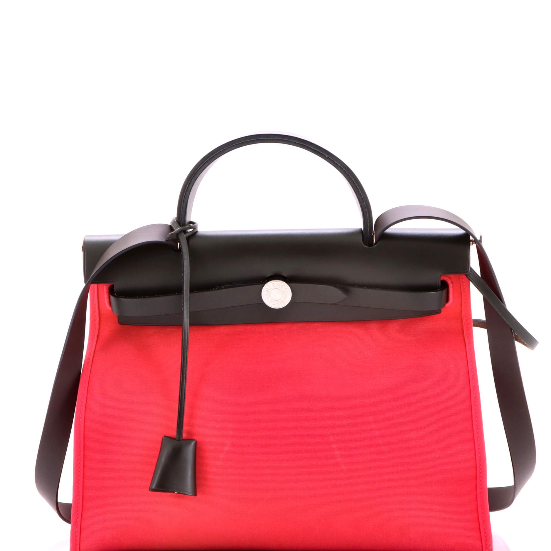 Hermes Herbag Zip Leather and Toile 31