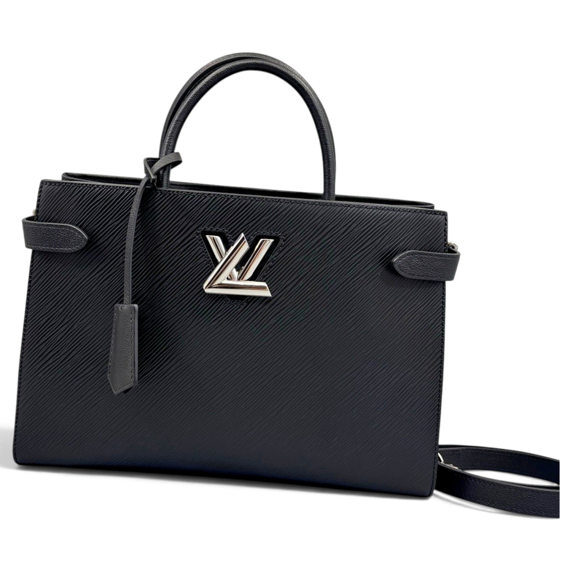 Twist leather handbag