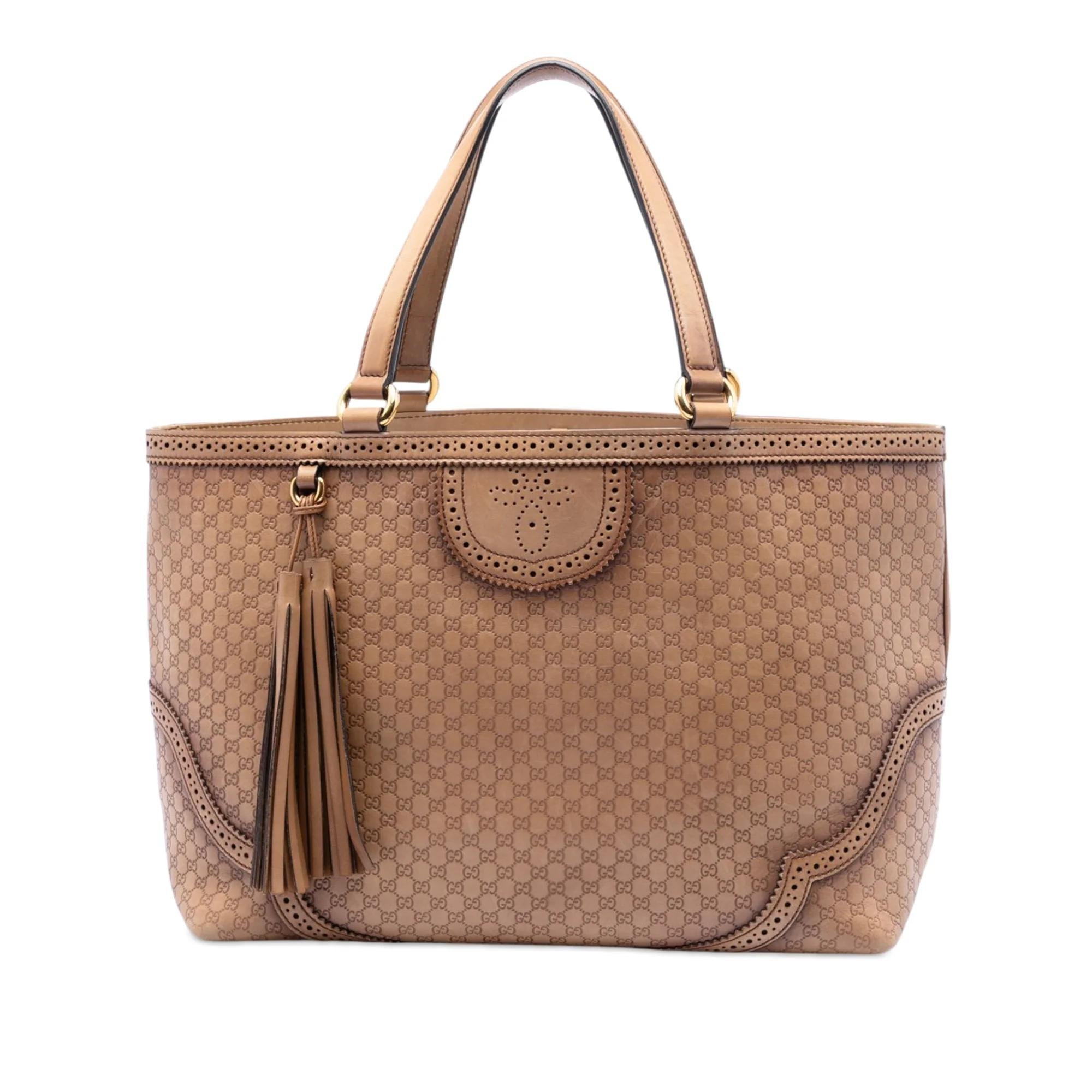Gucci B leather tote