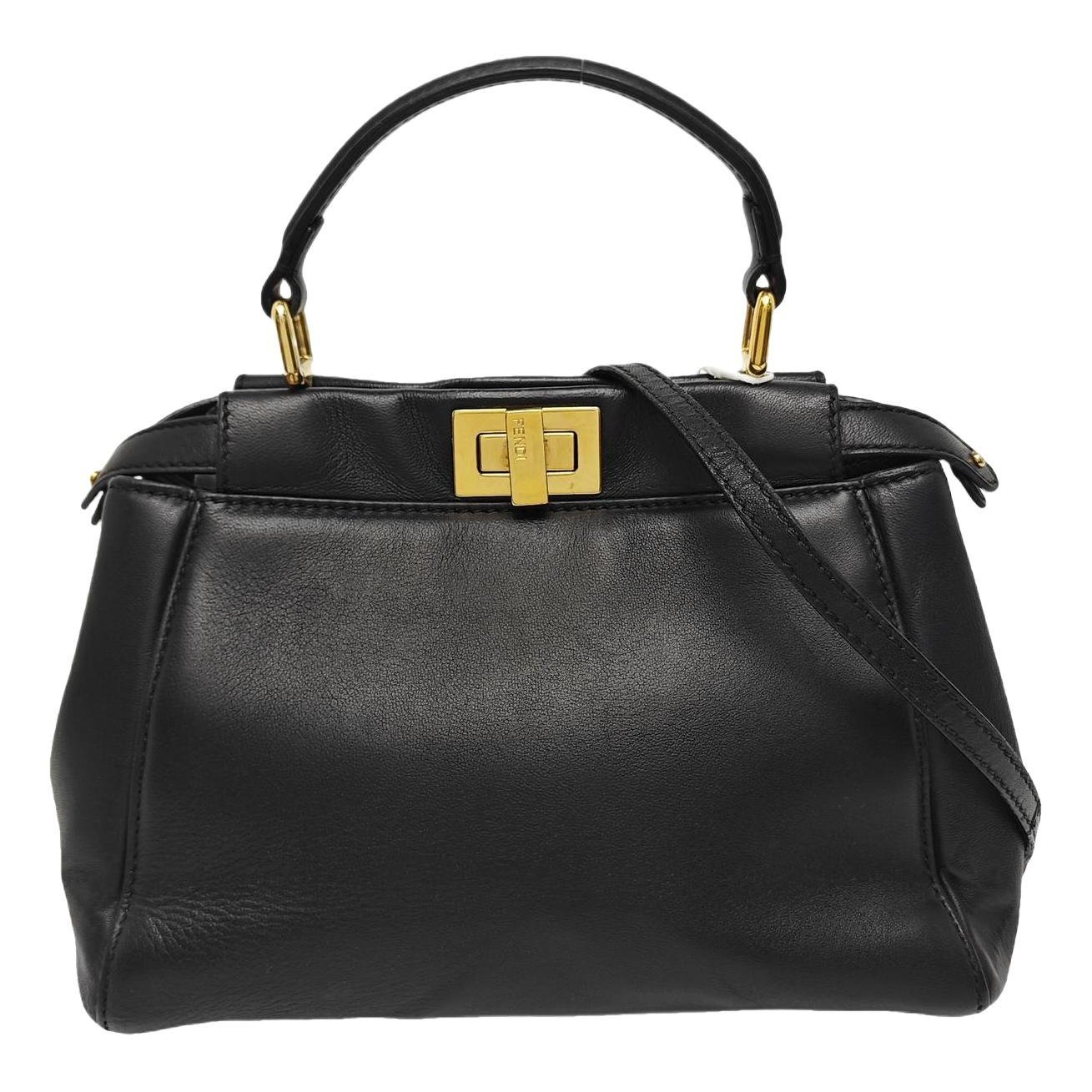 Peekaboo leather handbag
