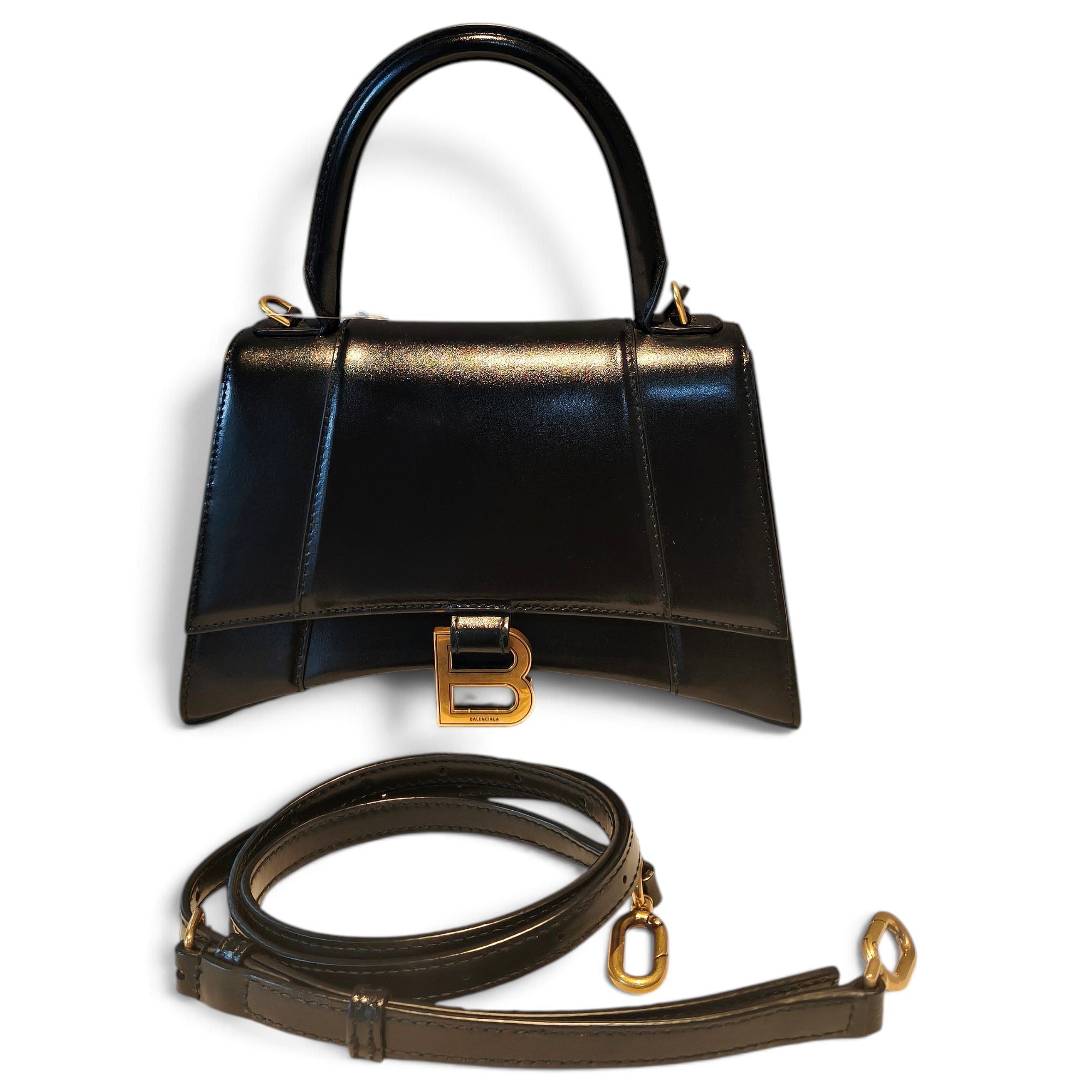 Hourglass leather bag