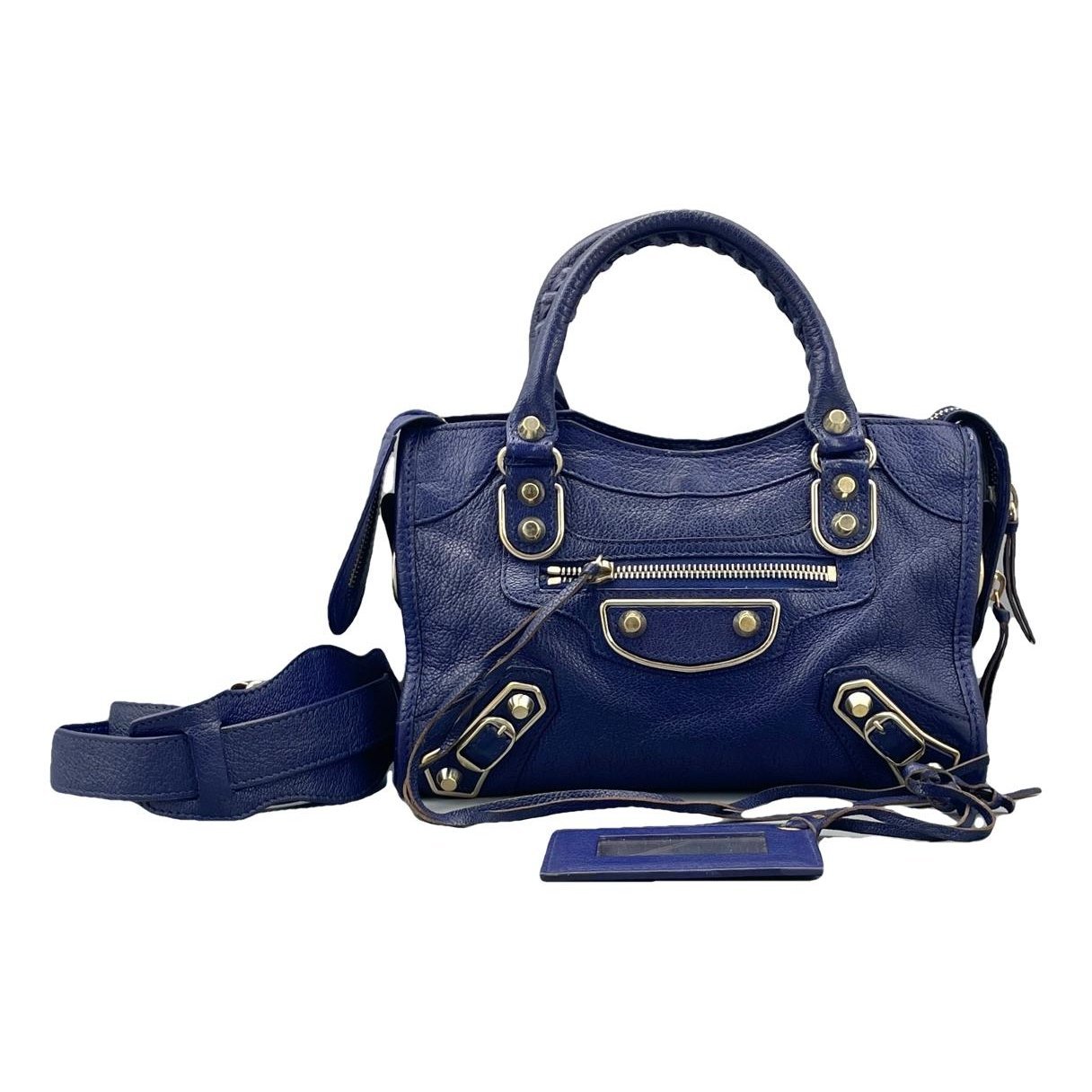 City leather handbag