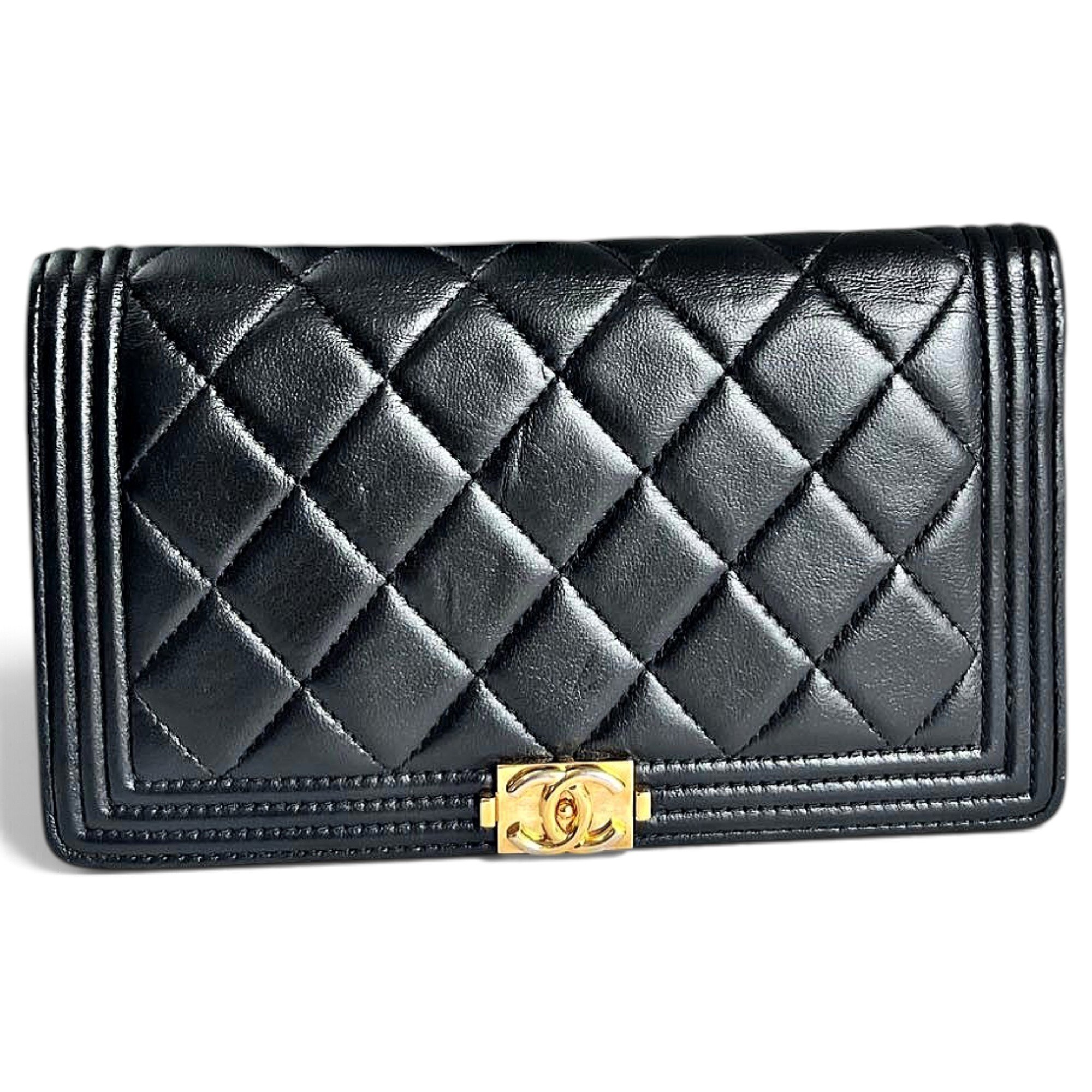 Leather clutch bag