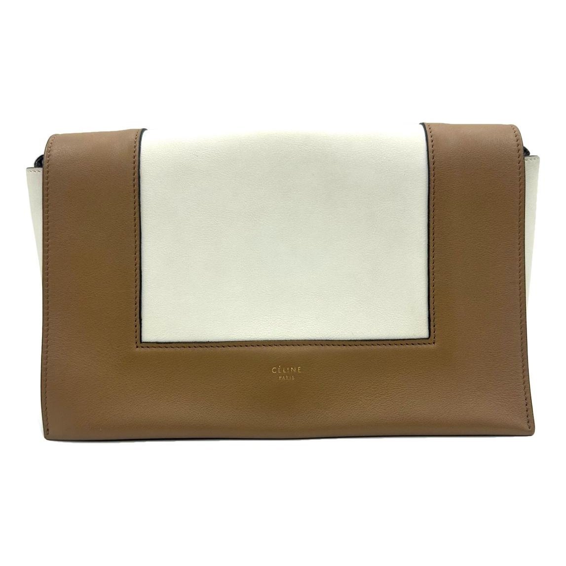 Frame leather handbag