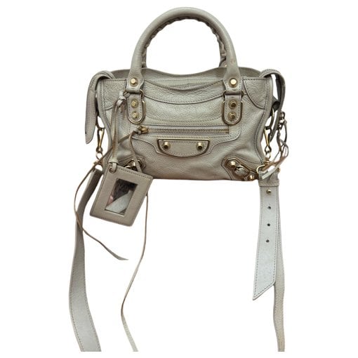 Classic Metalic leather handbag
