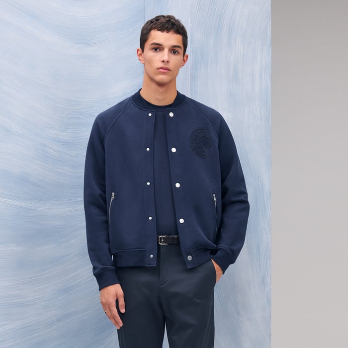 Océan Varsity Jacket With Clou De Selle Detail