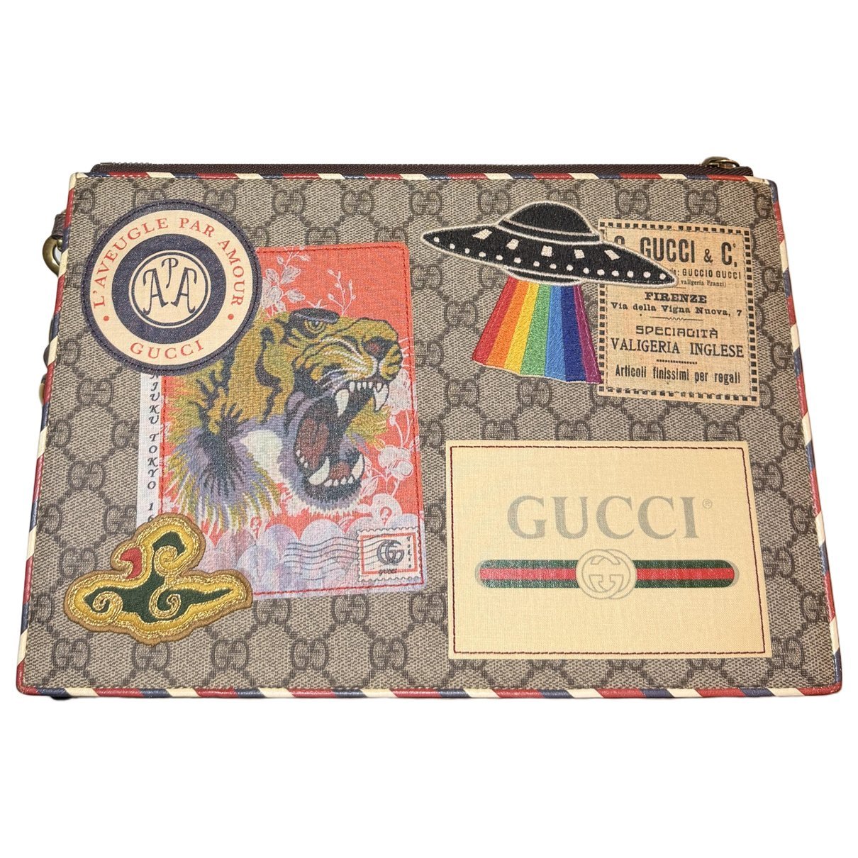 Leather clutch bag