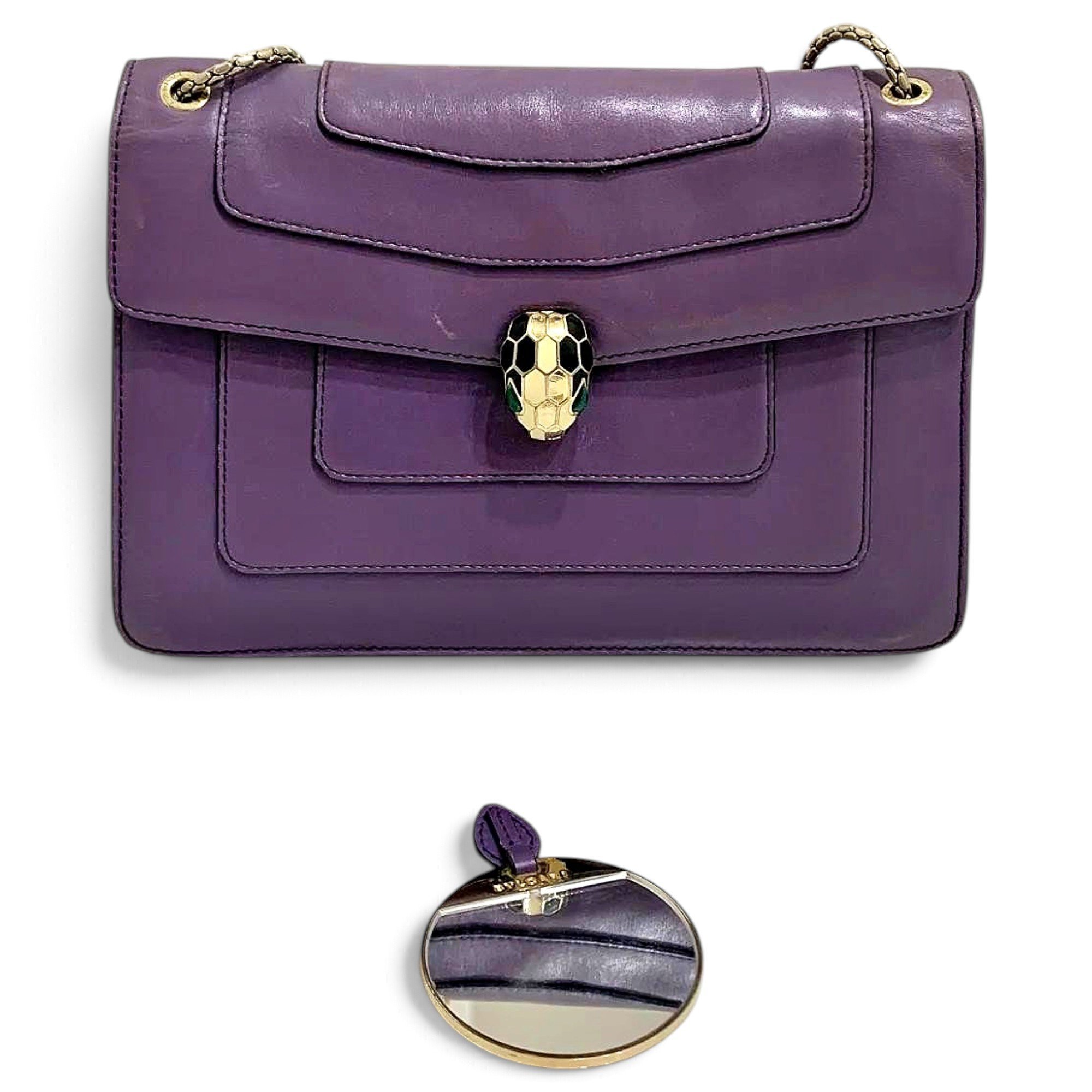 Serpenti leather handbag