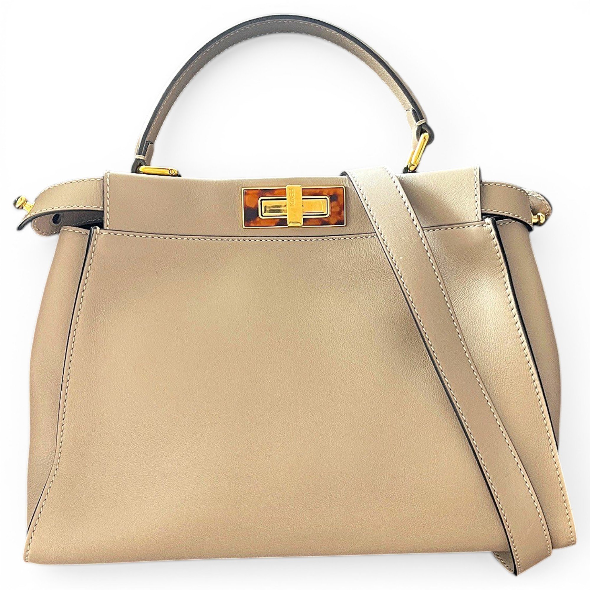 Peekaboo leather handbag