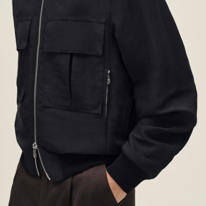 Noir Rib-trim Jacket