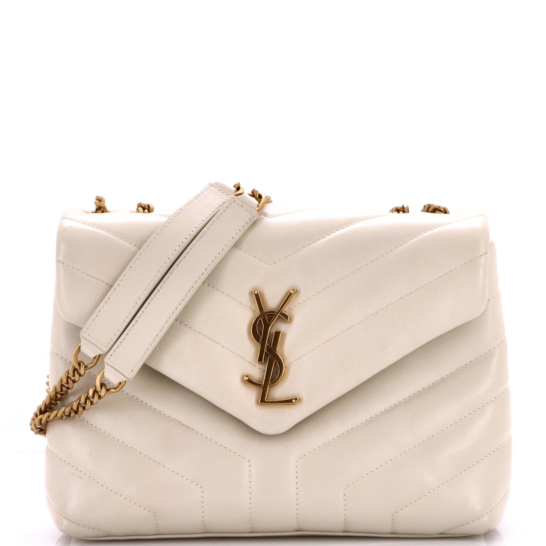 Loulou Shoulder Bag Matelasse Chevron Leather Small