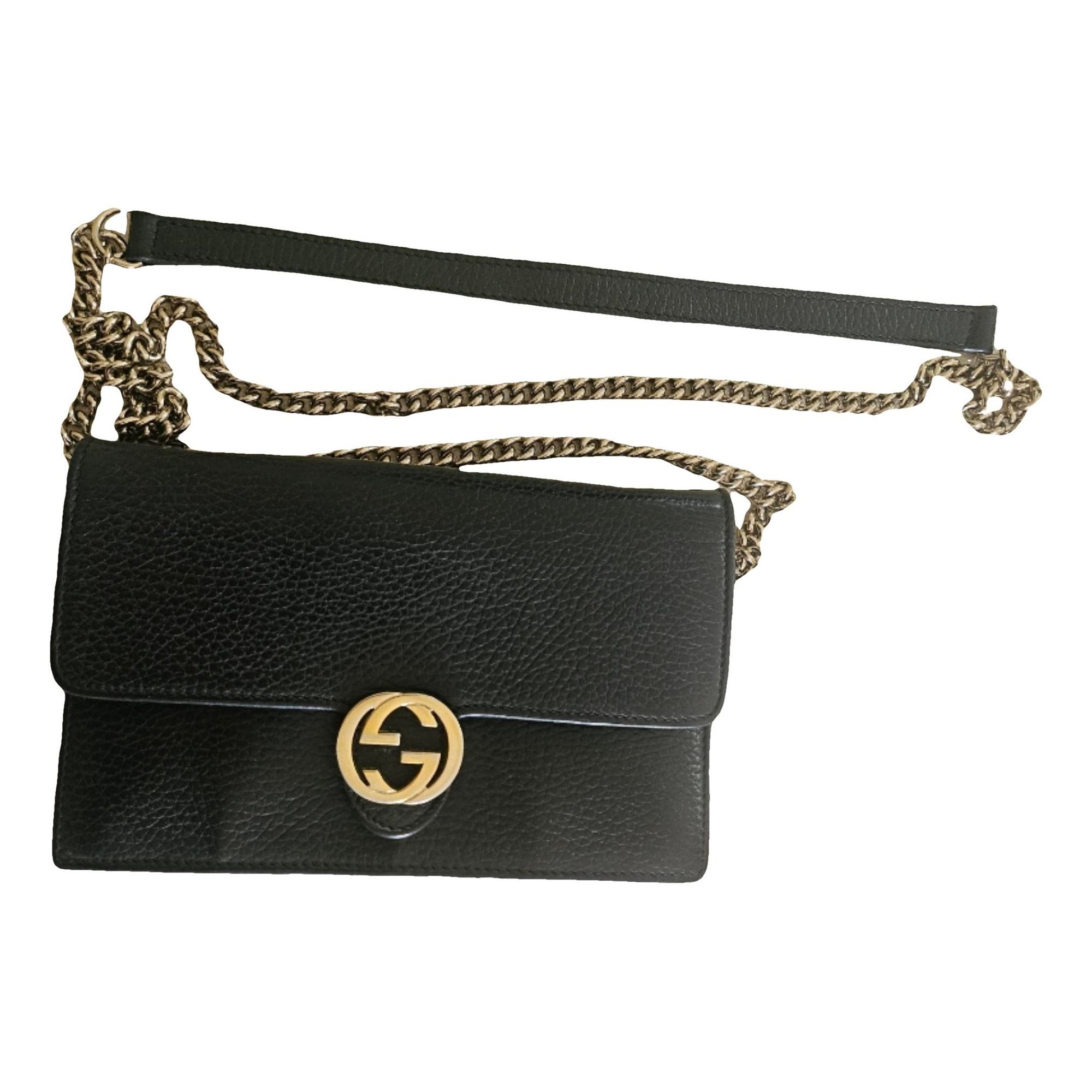 GG Marmont Chain Wallet Strass leather crossbody bag