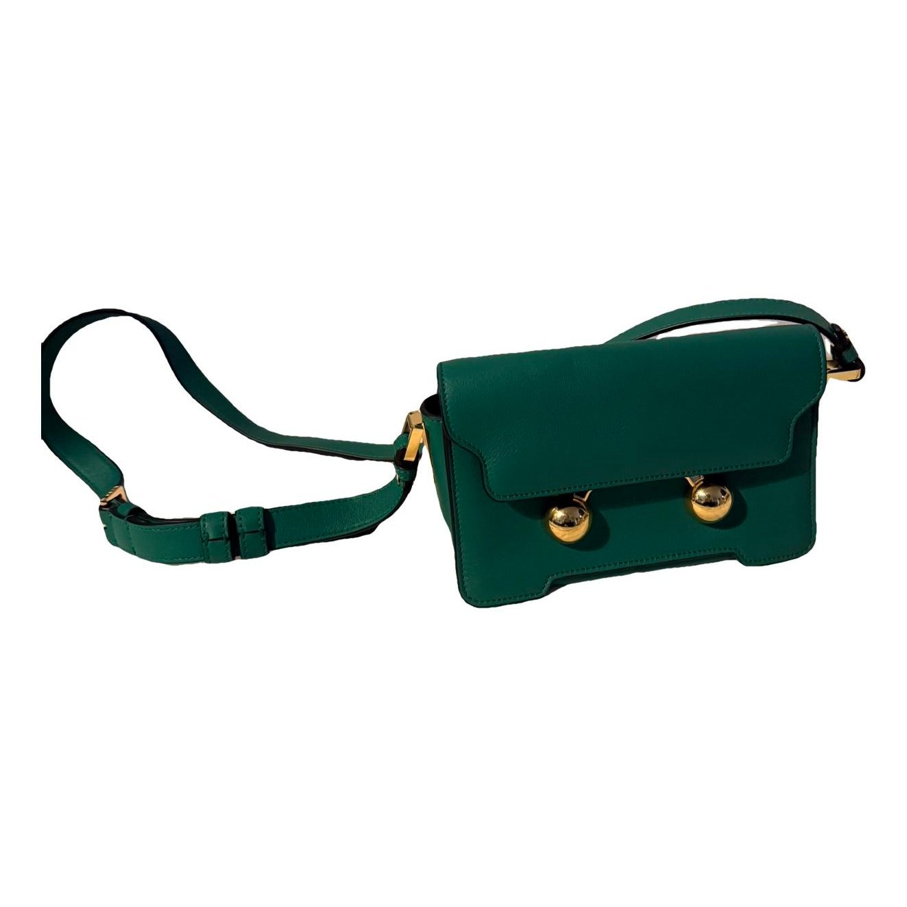 Trunk leather crossbody bag
