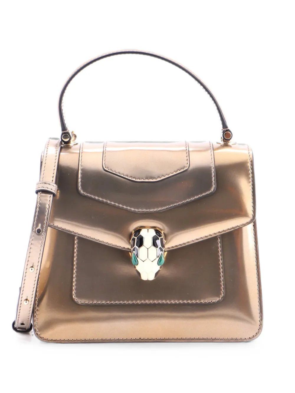 Bvlgari Serpenti Top Handle Bag Patent Small satchel