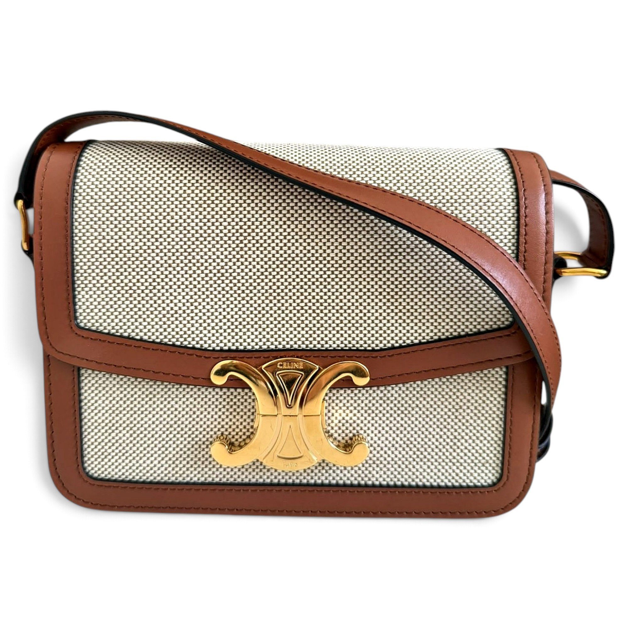 Triomphe leather handbag