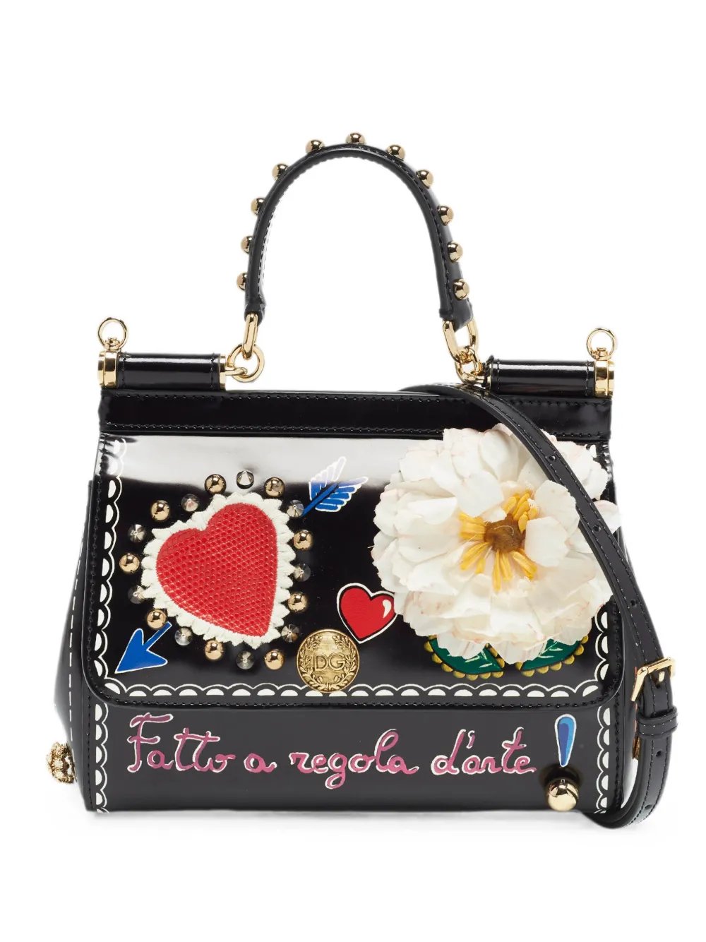 Miss Sicily patent leather handbag