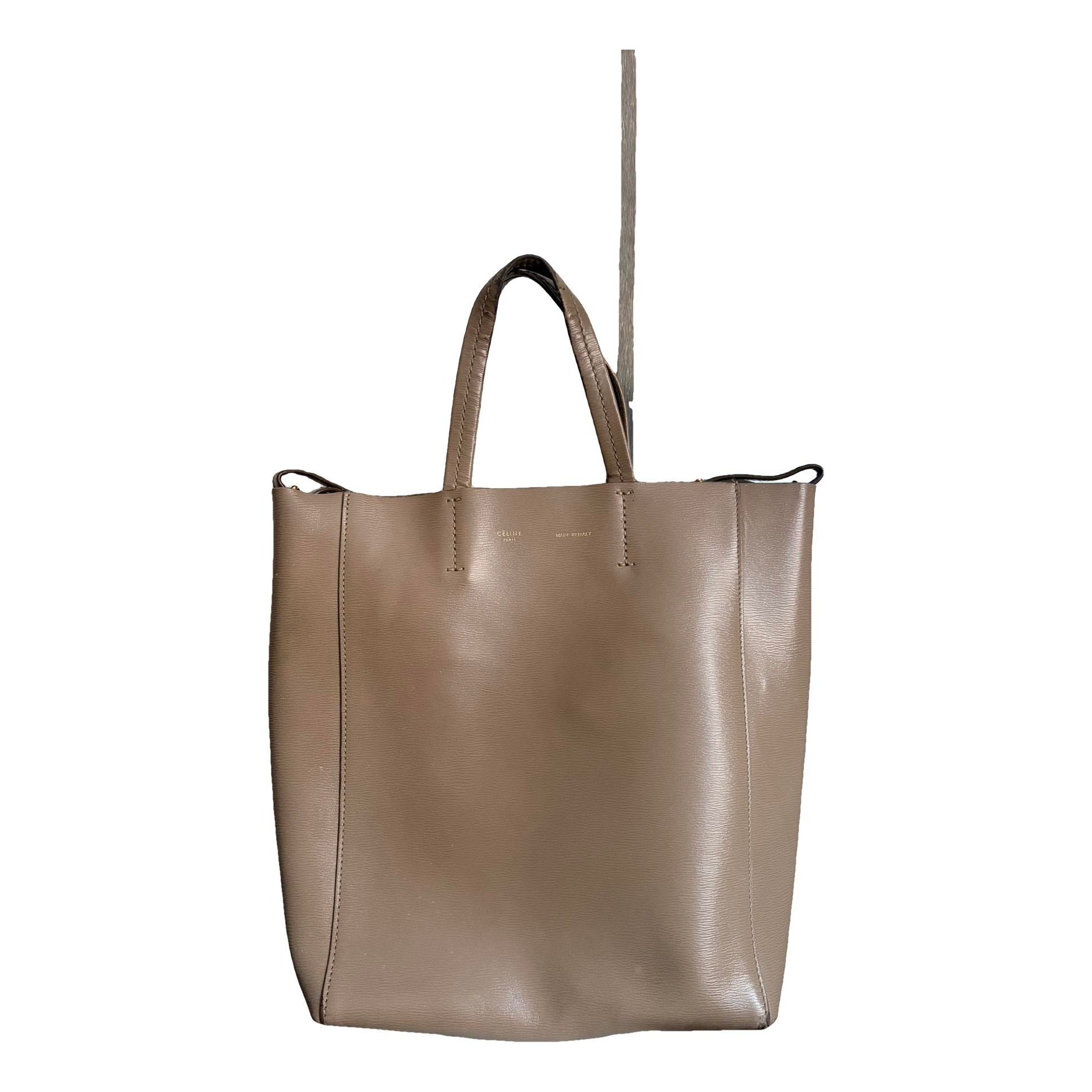 Cabas Vertical leather tote