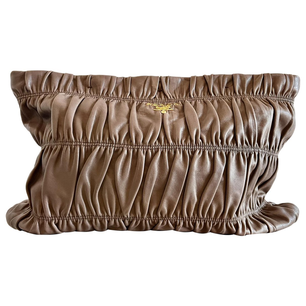Leather clutch bag