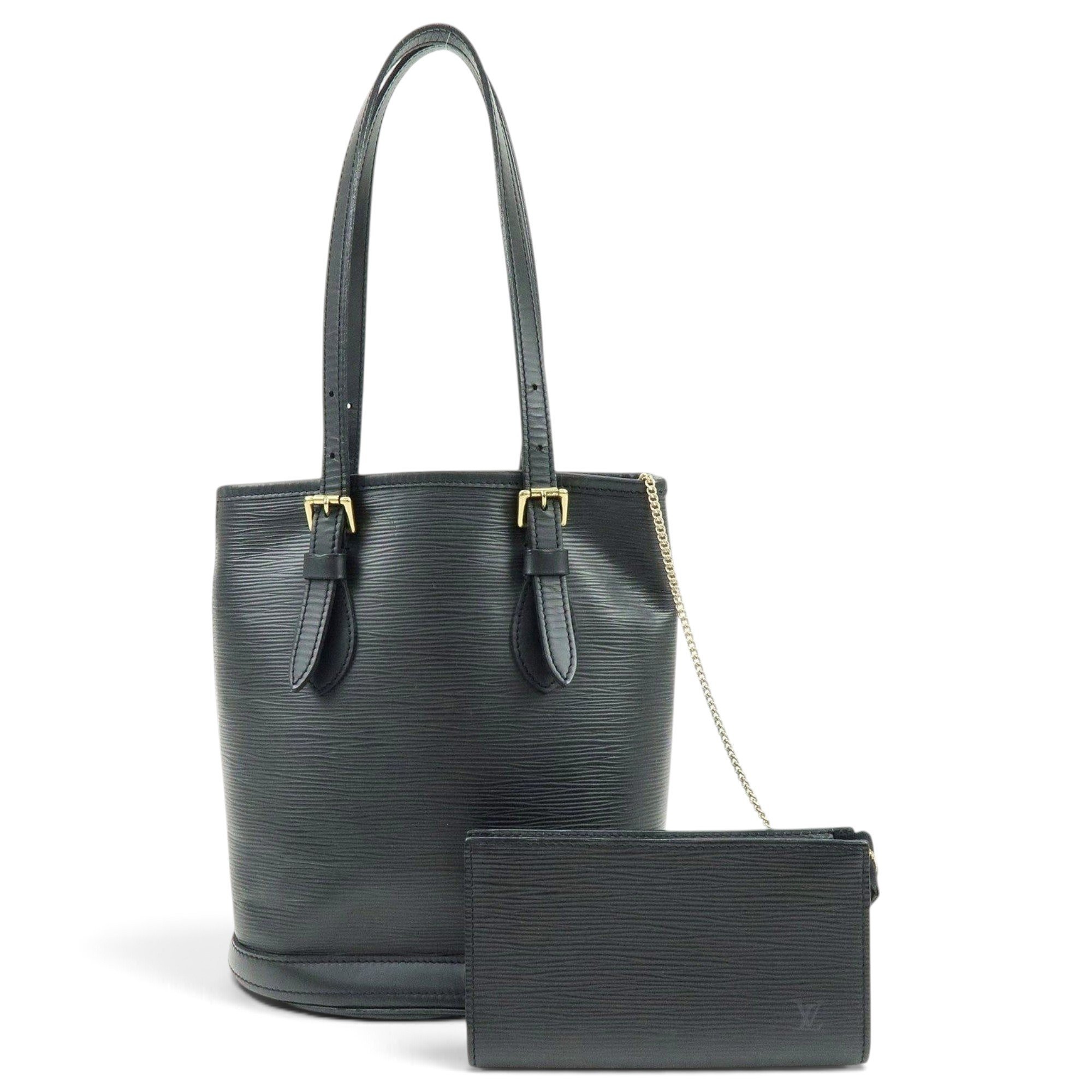 Bucket leather handbag