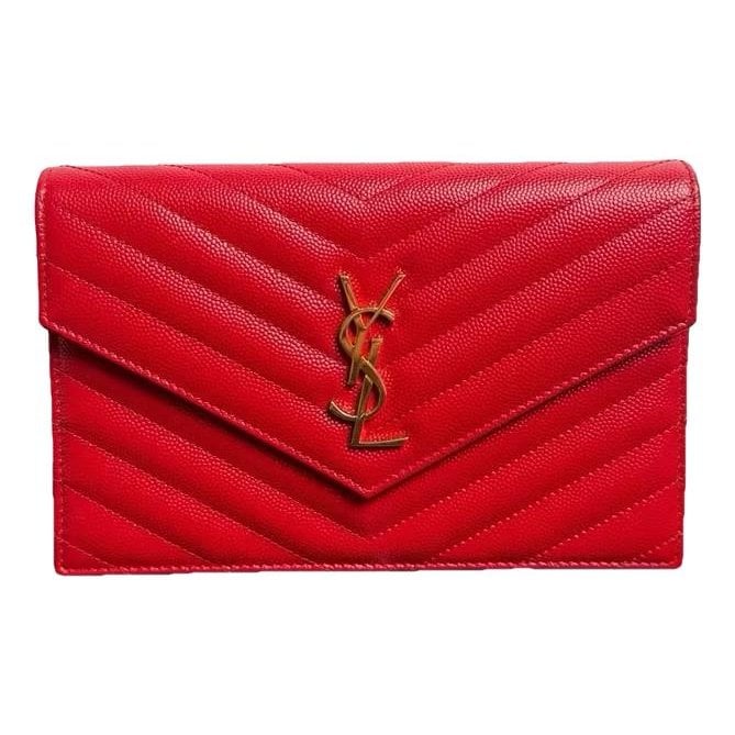 Portefeuille enveloppe leather crossbody bag