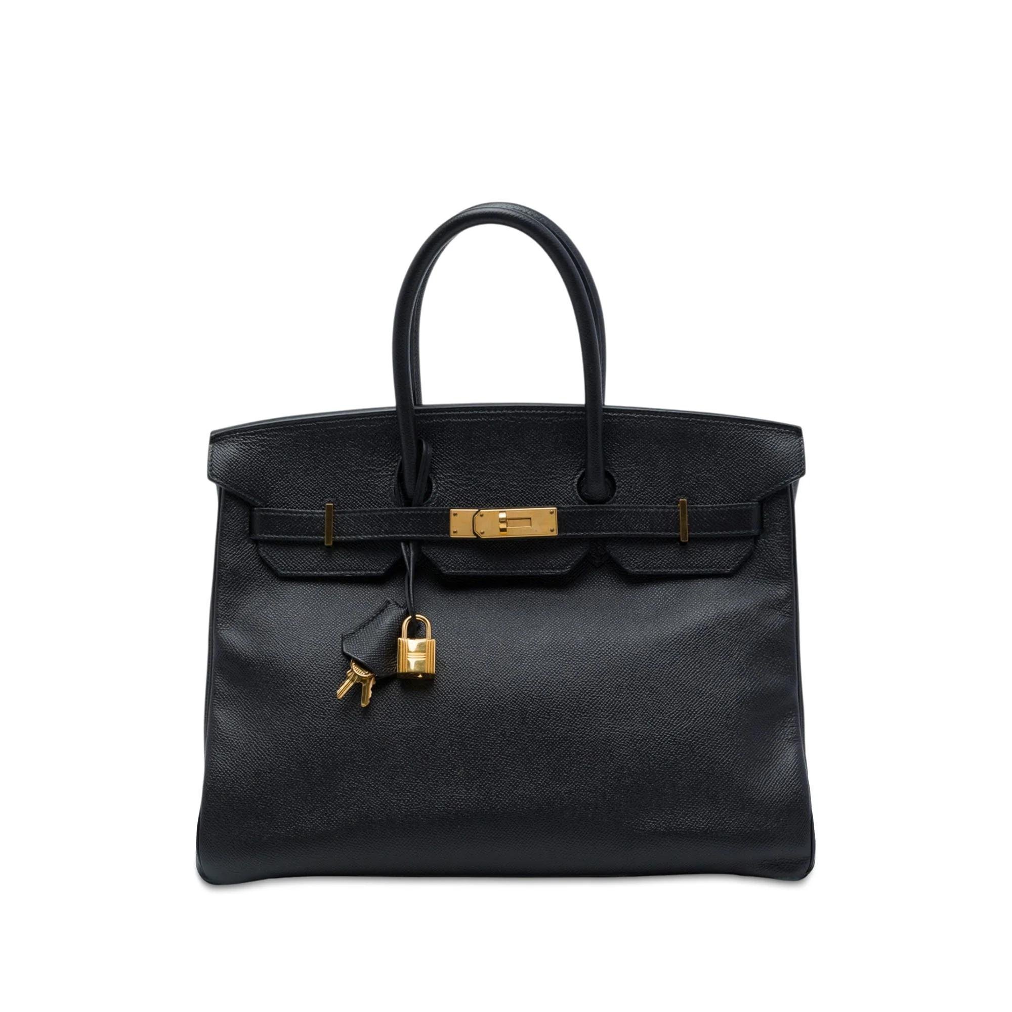 Hermes Birkin 35 Handbag Noir Epsom Leather 2015
