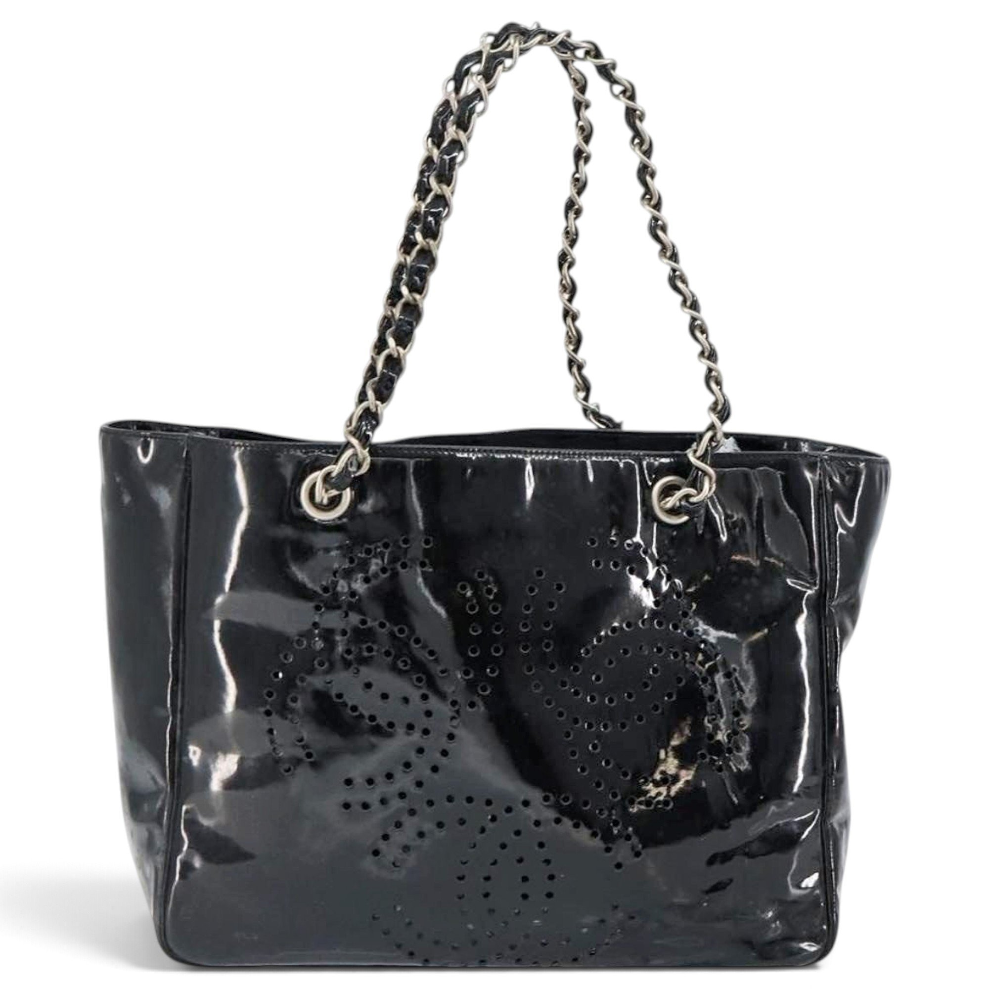 Patent leather tote