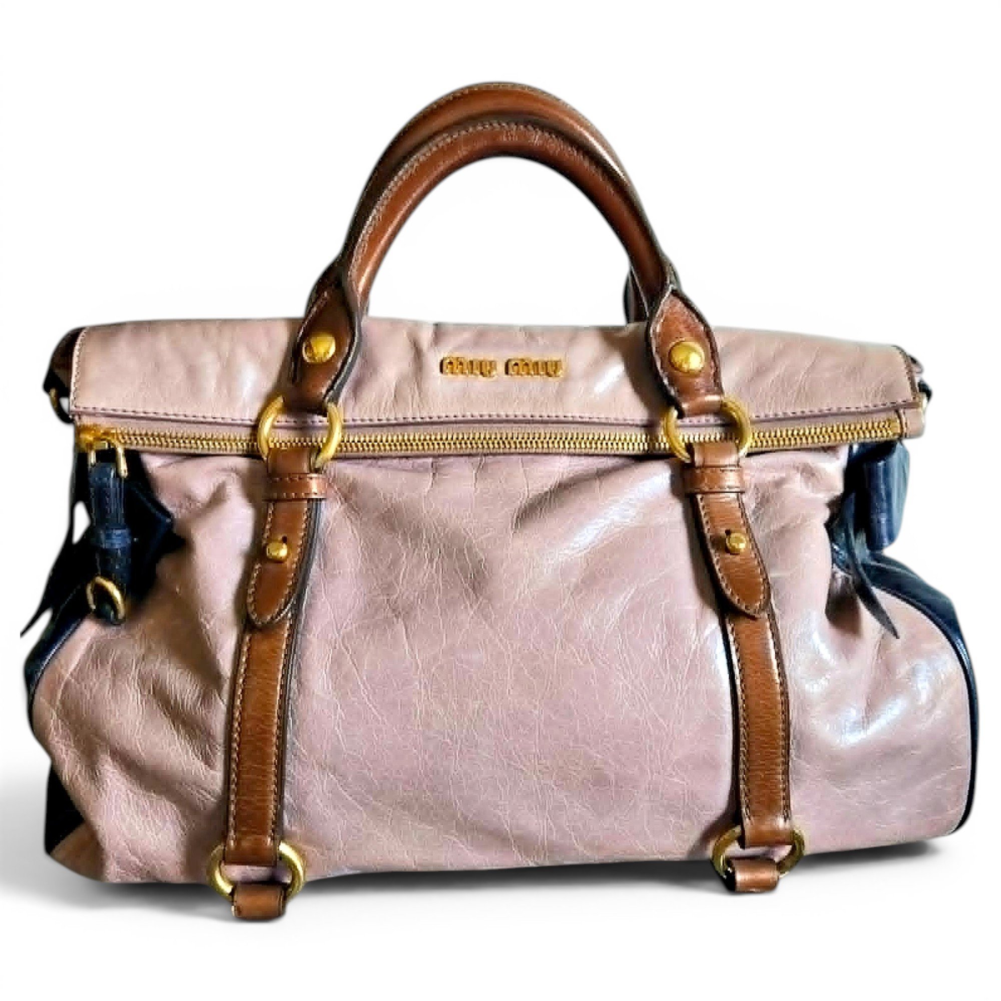 Bow bag leather handbag