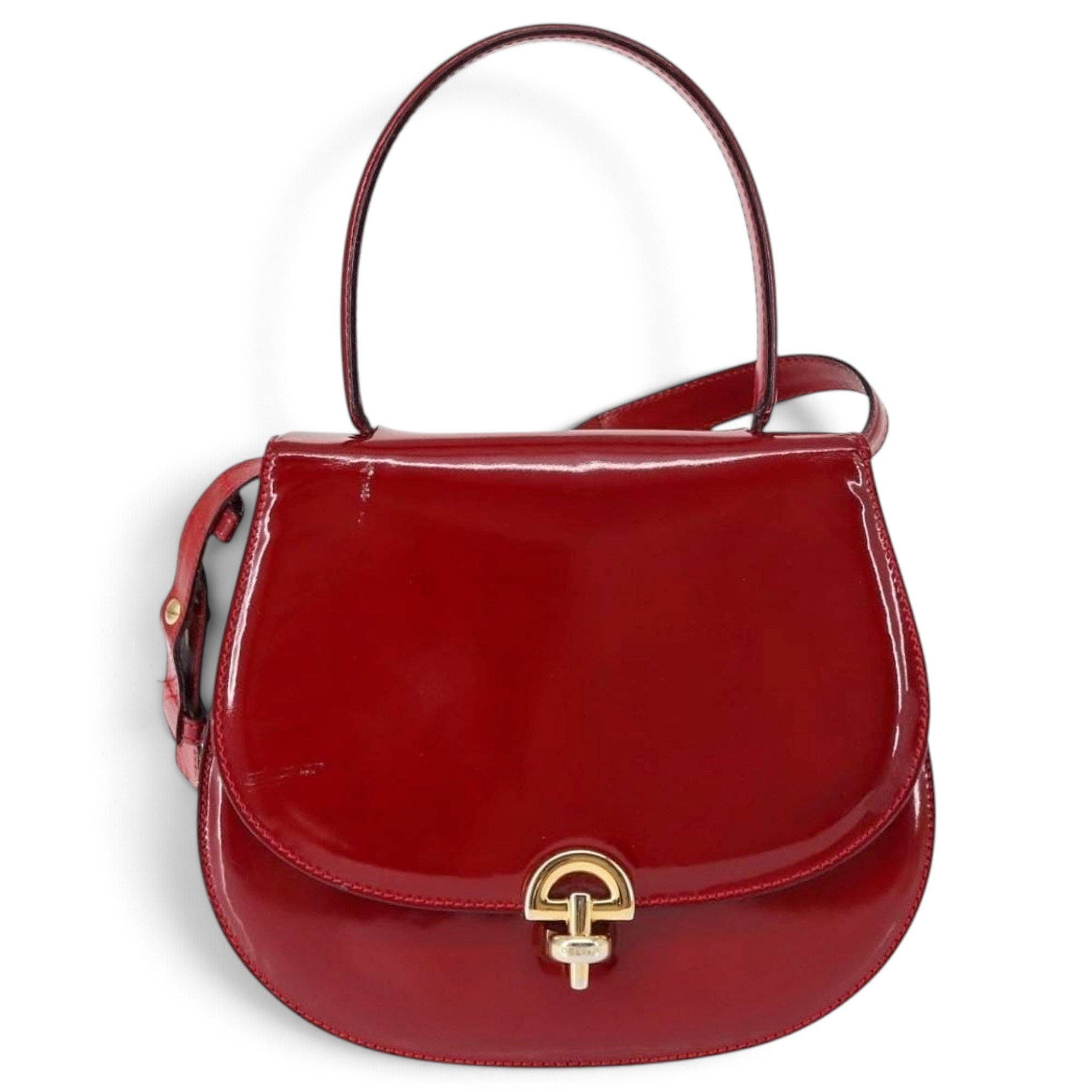 Patent leather handbag