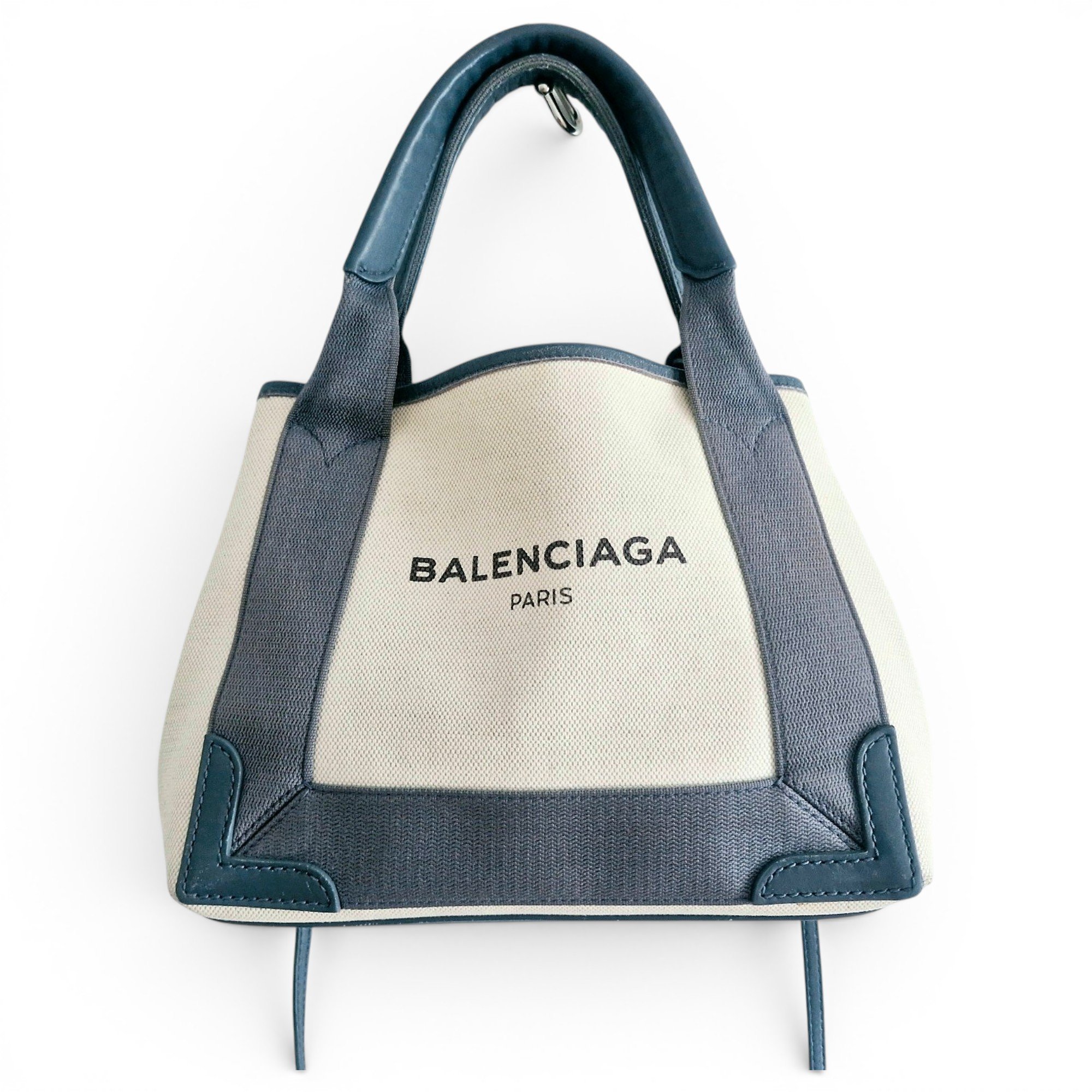 Navy cabas cloth tote