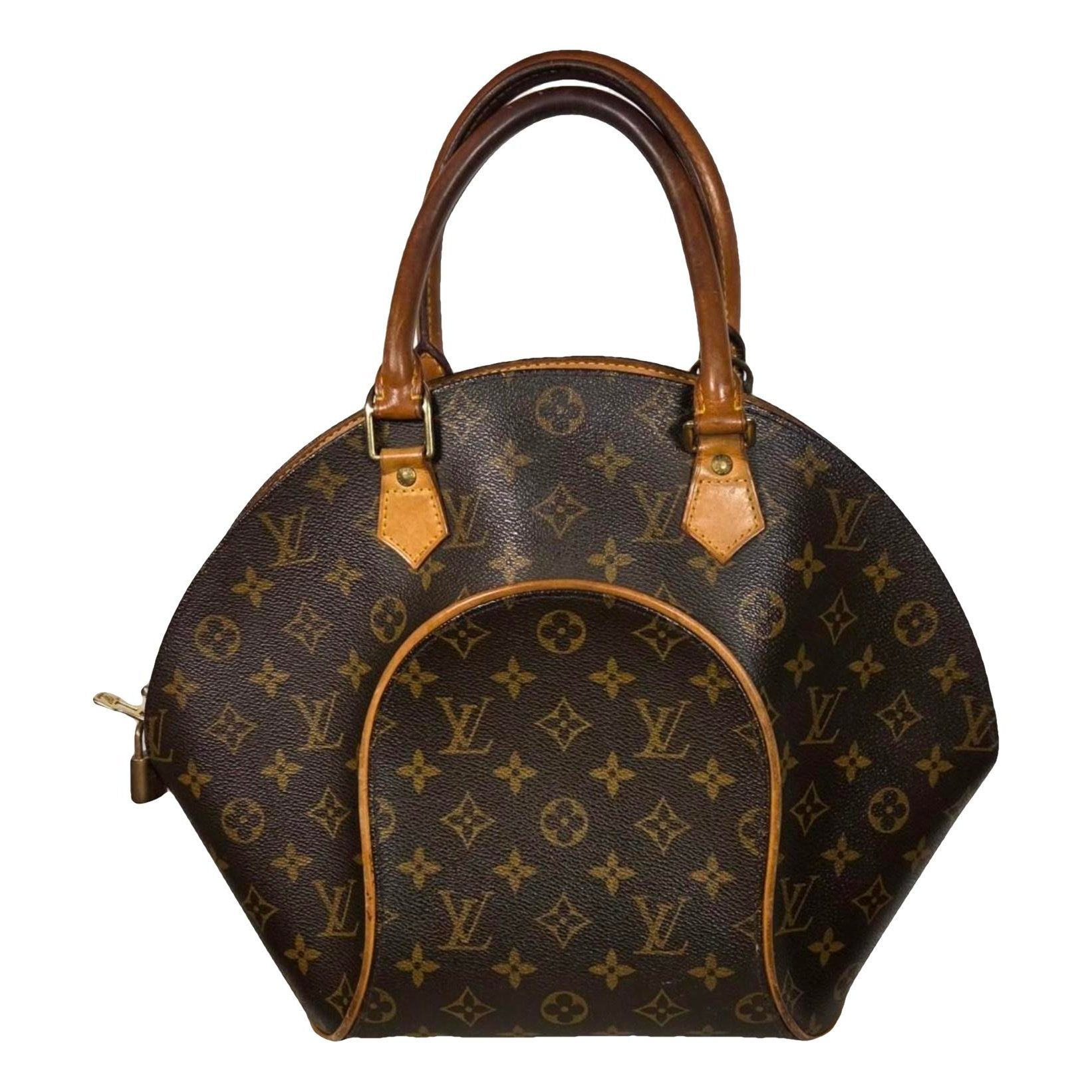 Ellipse leather handbag