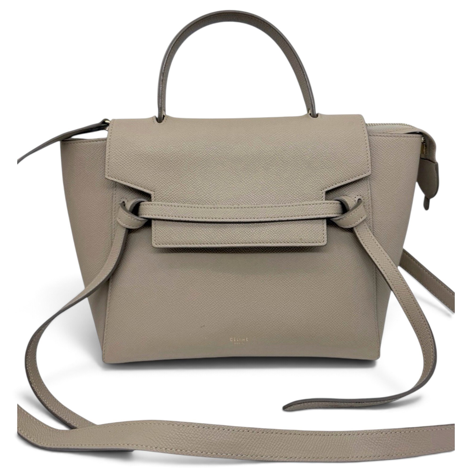 Belt leather handbag