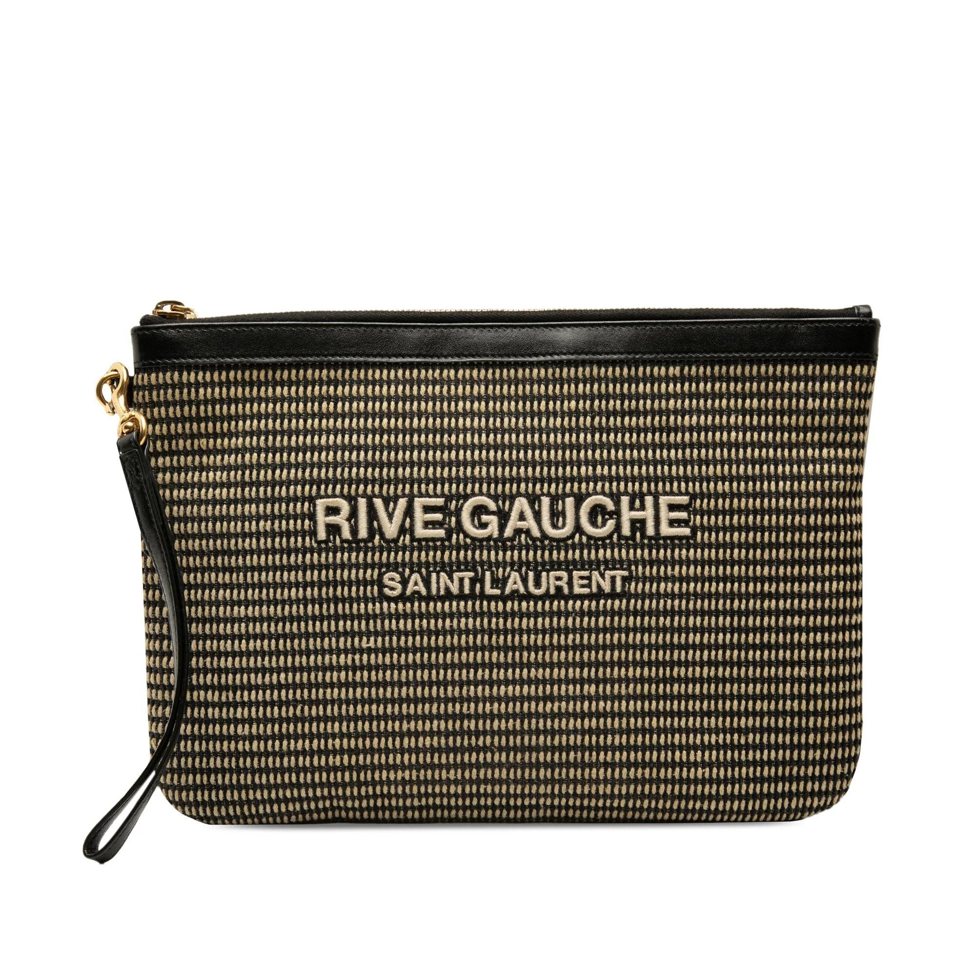 Rive Gauche leather clutch bag