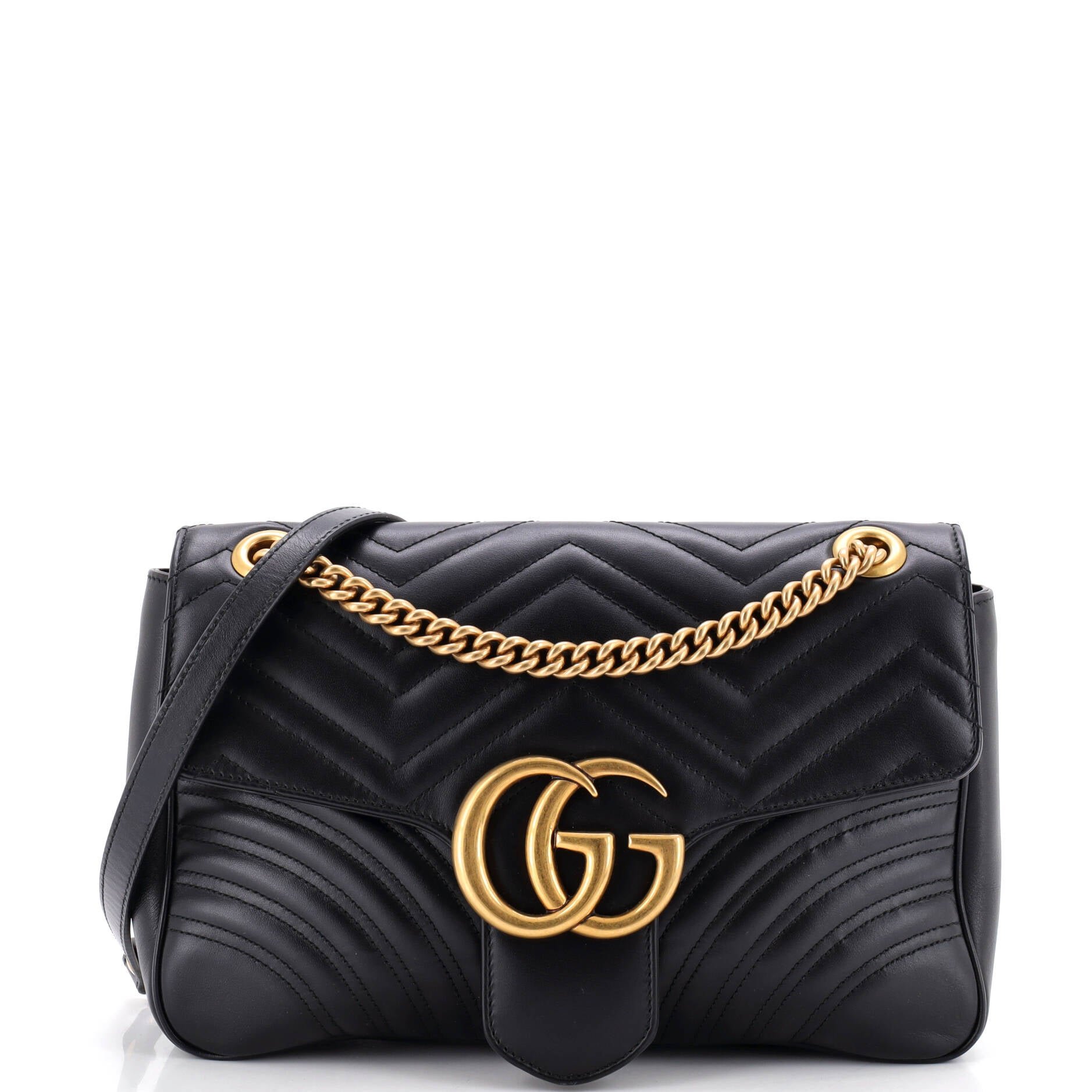 GG Marmont Flap Bag Matelasse Leather Medium