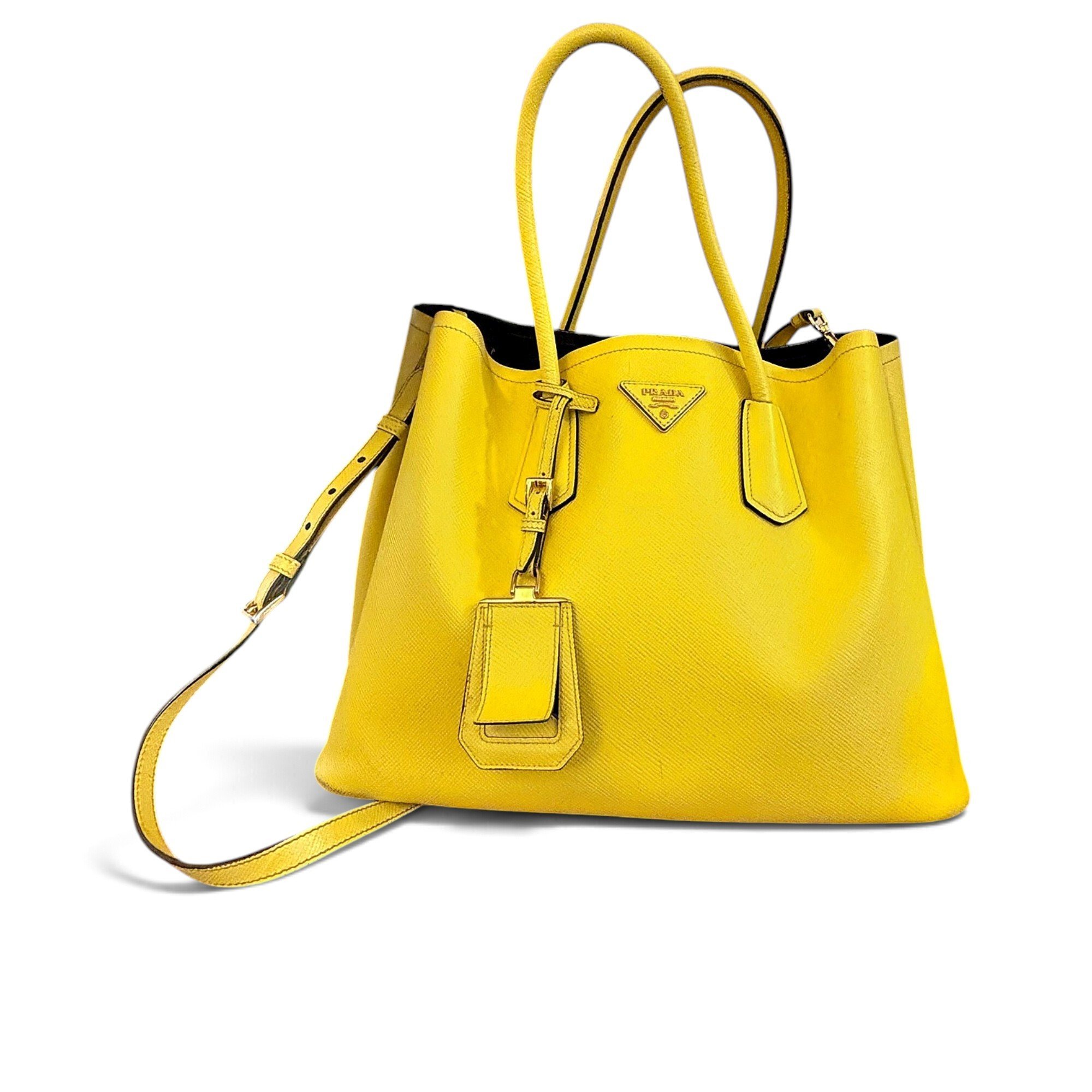 Double leather tote