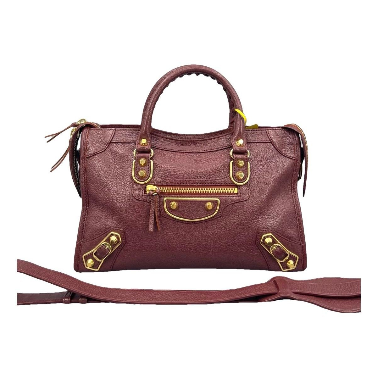 City leather handbag