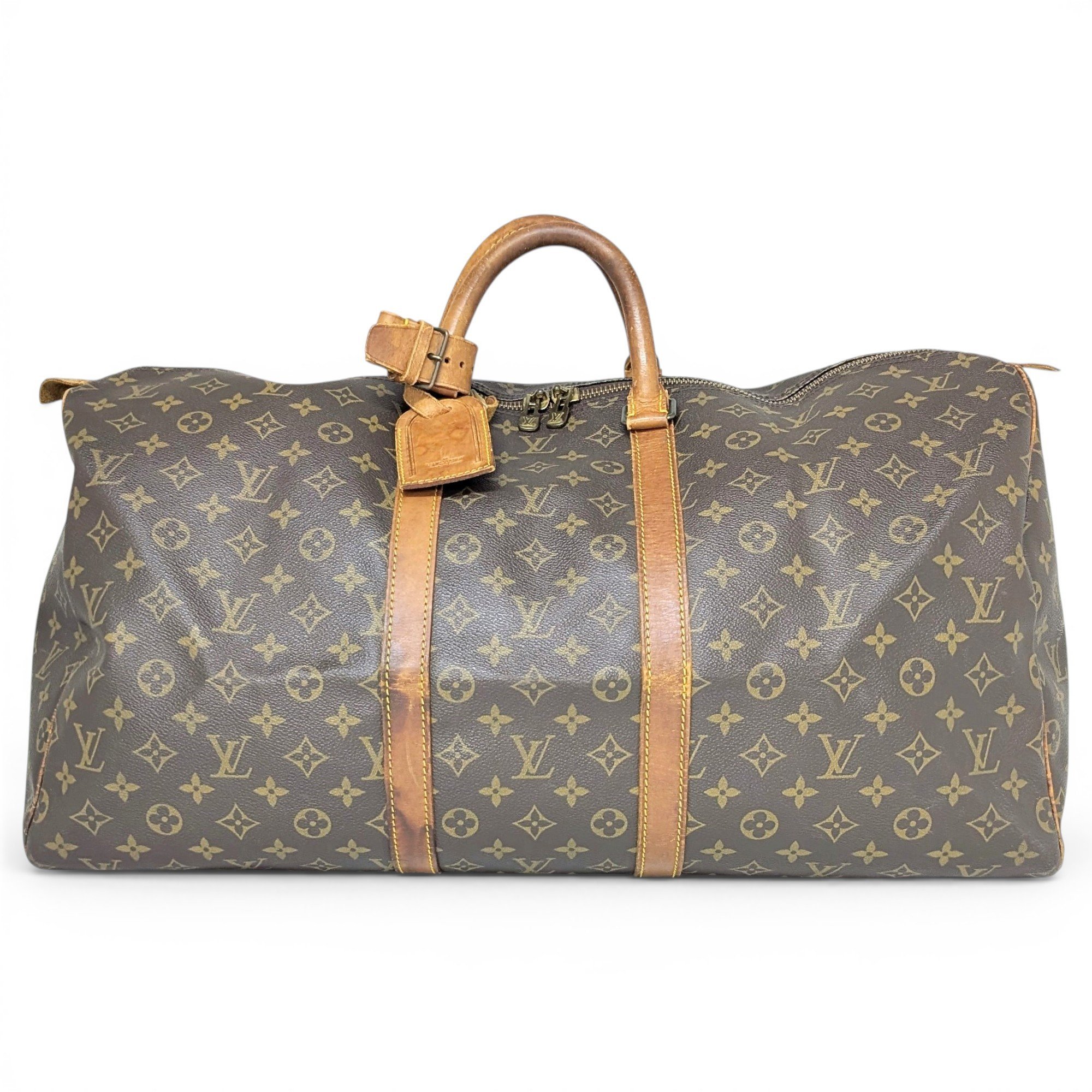 Keepall leather travel bag