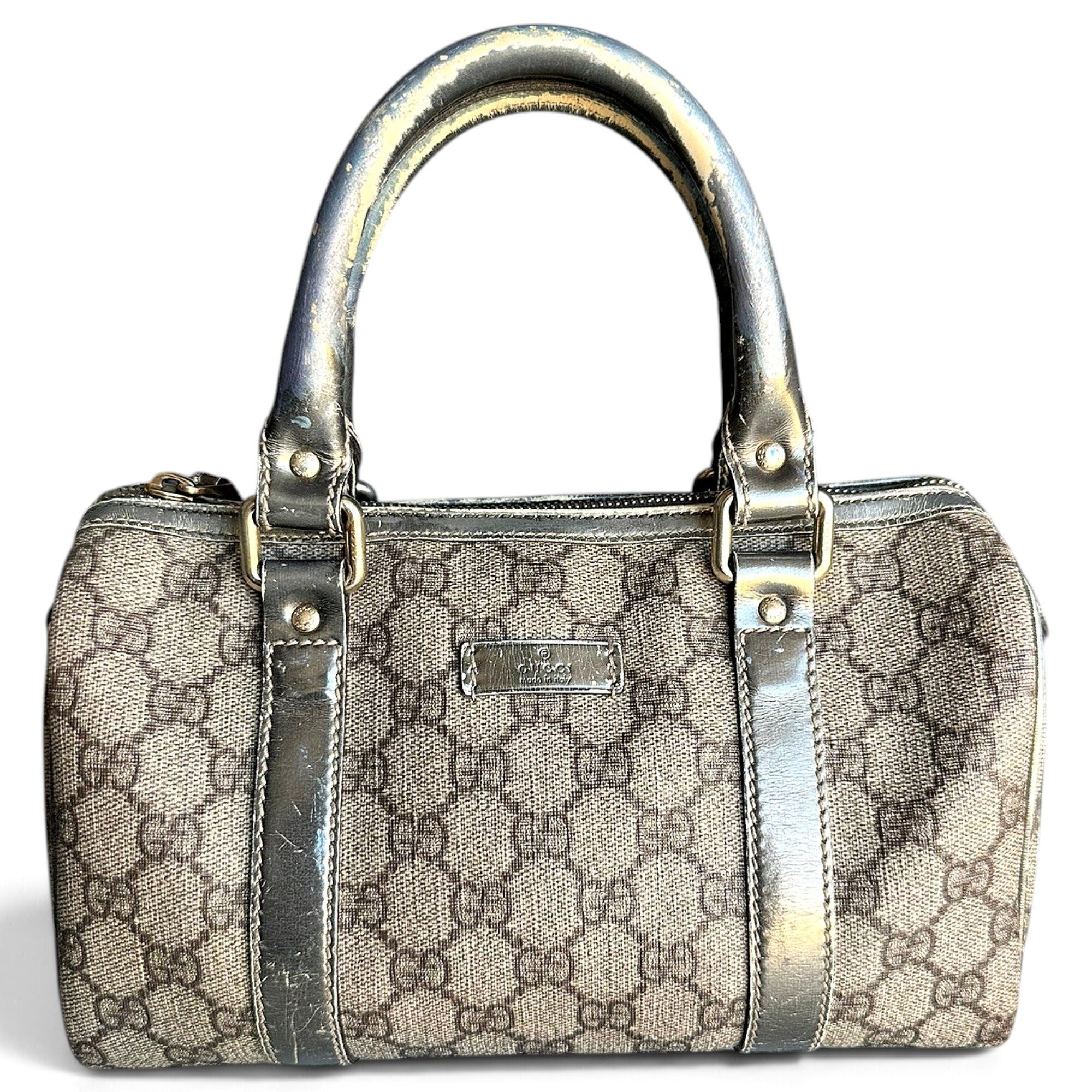 Boston leather handbag