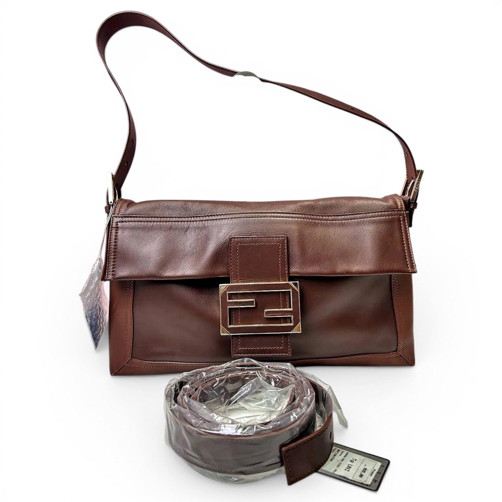 Baguette leather handbag