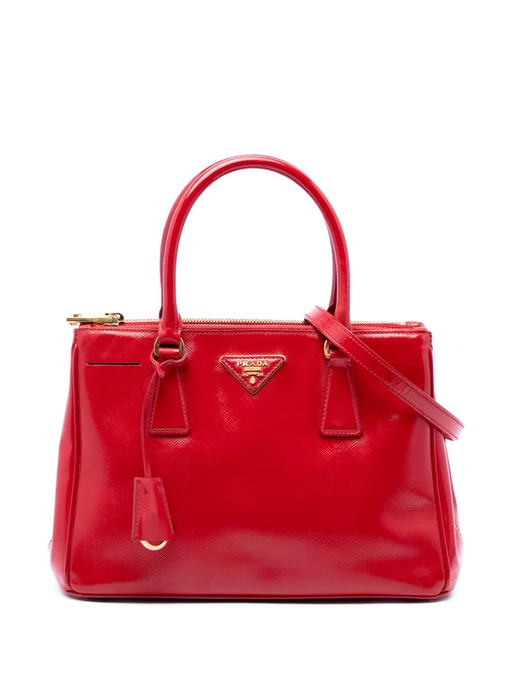 2010-2026 Small Saffiano Vernice Galleria Double Zip satchel