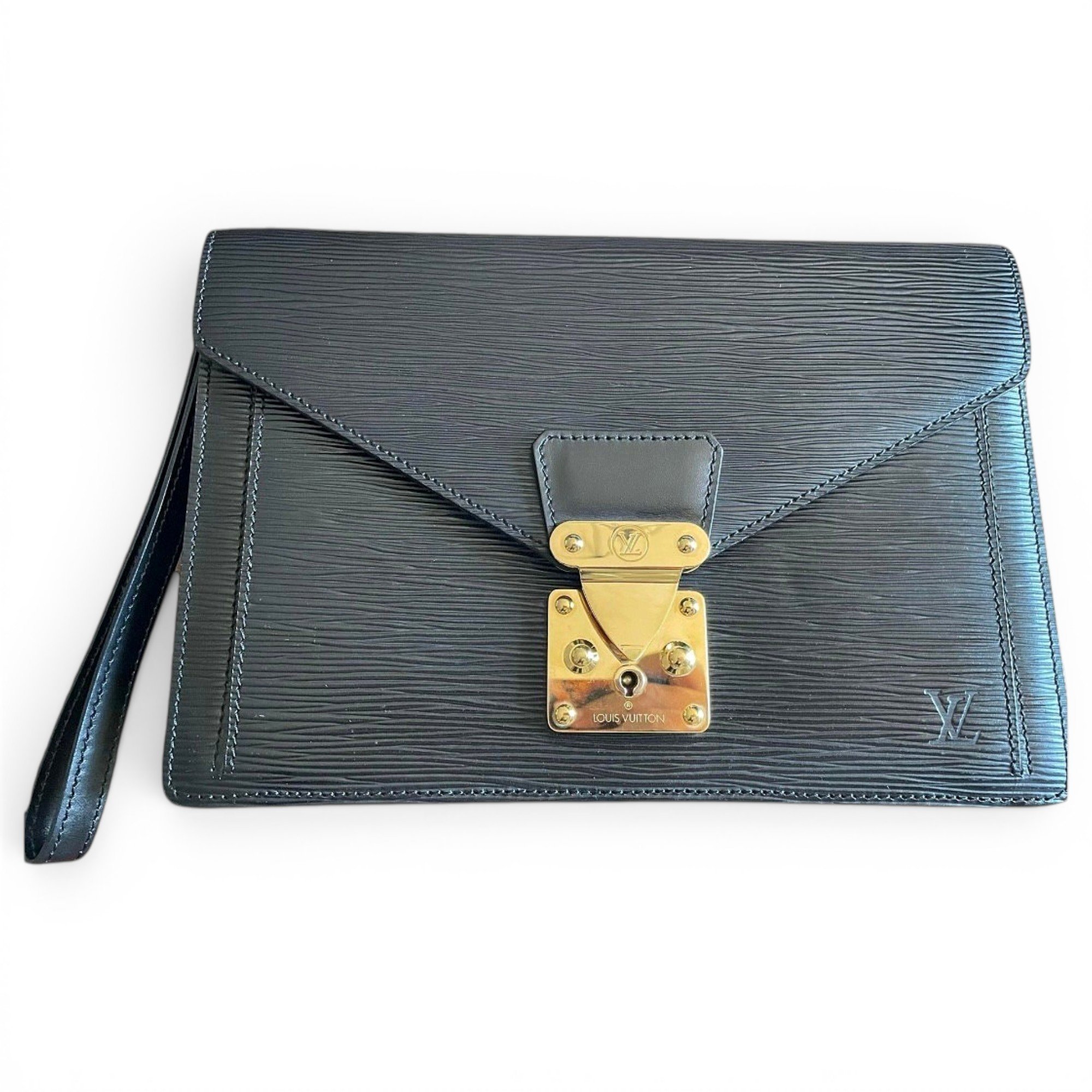 Sellier leather clutch bag