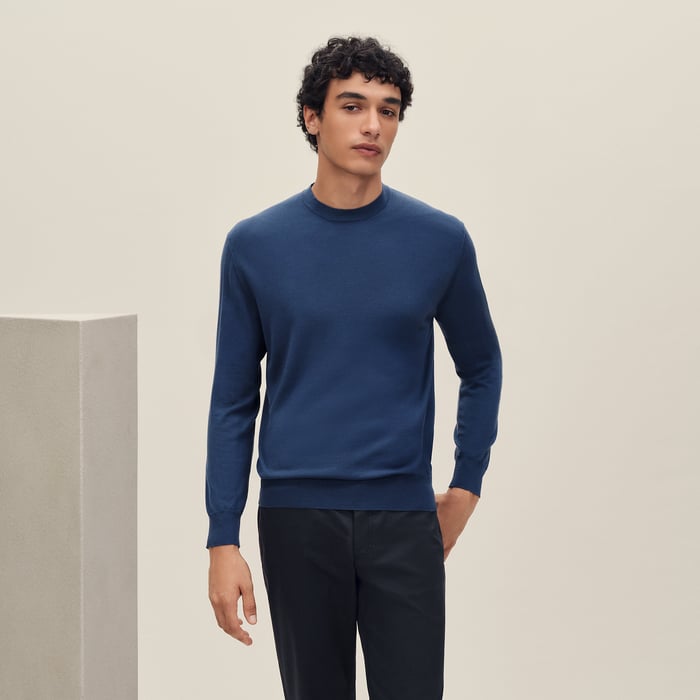 Indigo "Detail H" Crewneck Sweater