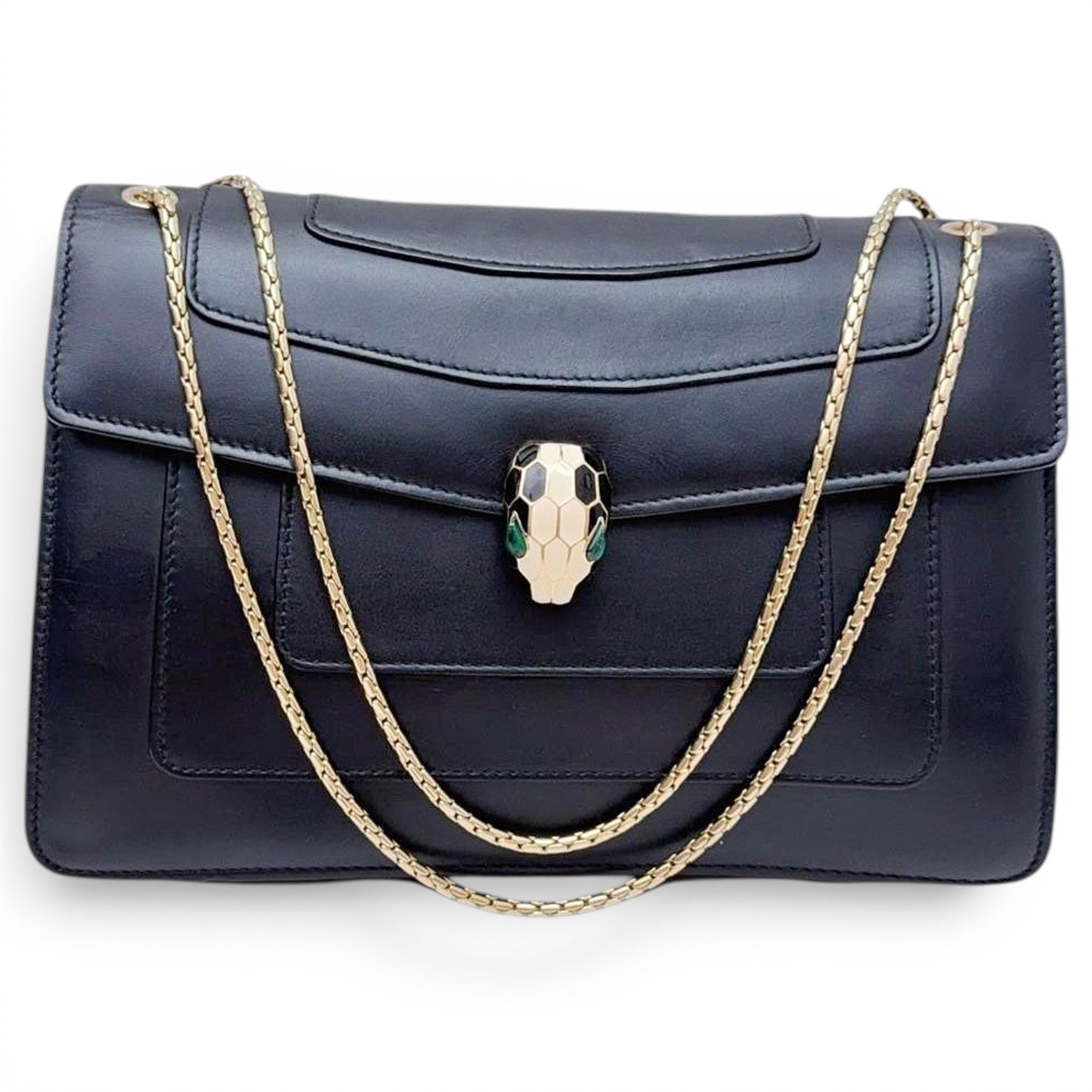 Serpenti leather handbag