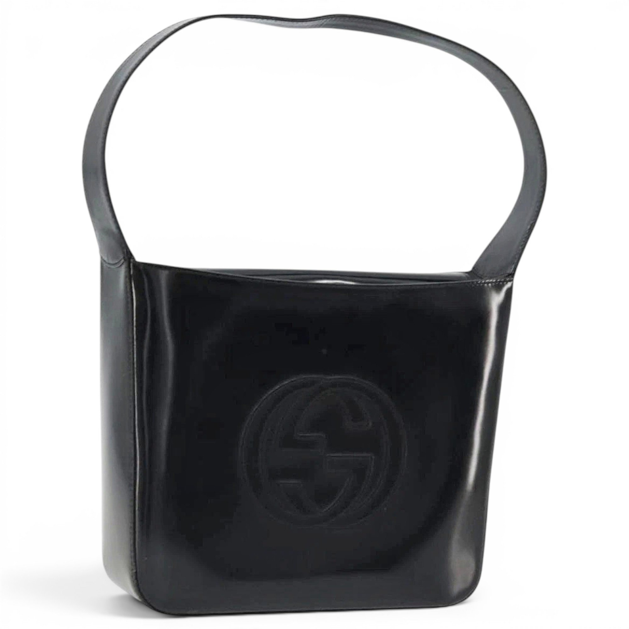 Patent leather handbag